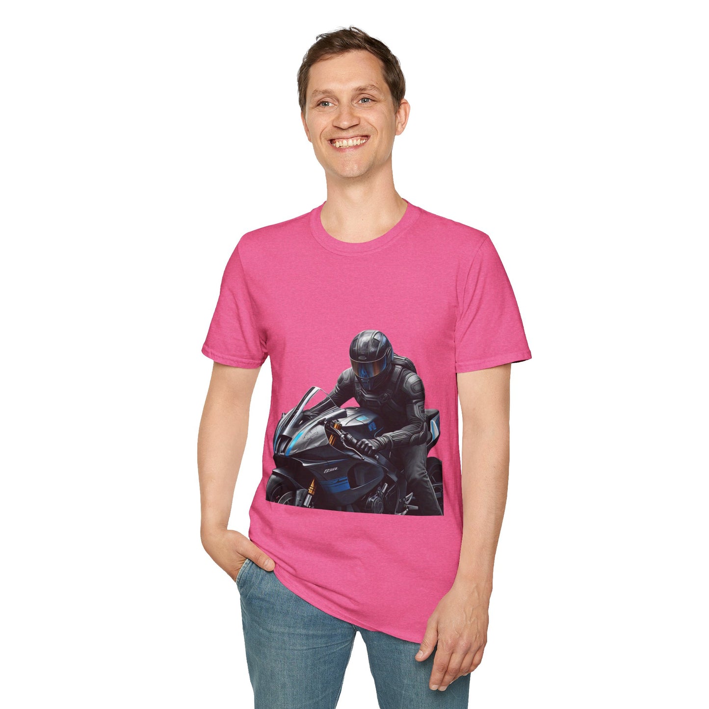 Motorcycle Rider Tee - Unisex Softstyle T-Shirt
