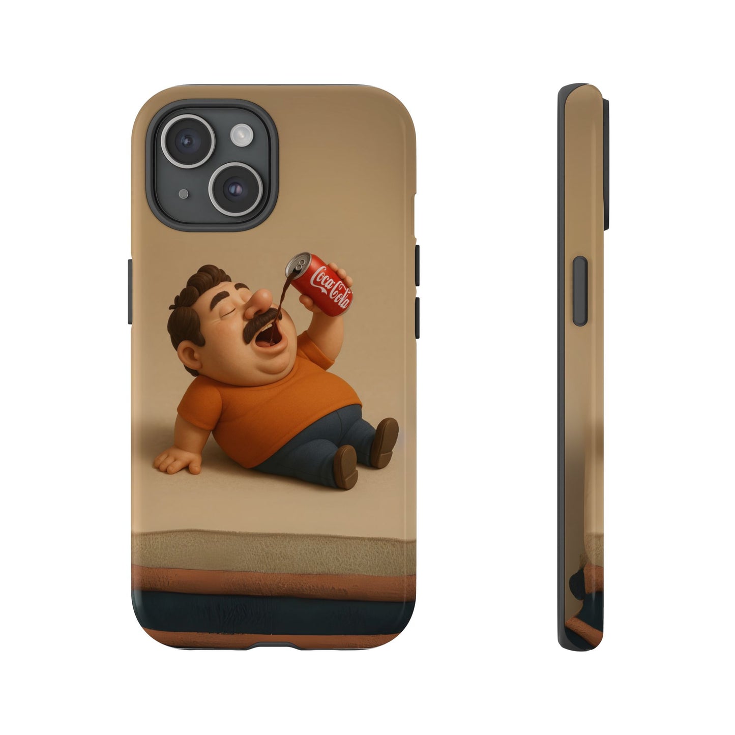 Funny Cartoon Phone Case - 'Coca-Cola Chill' Design