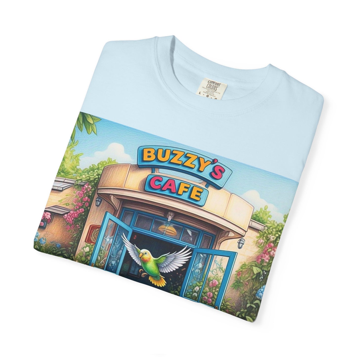 Buzzy's Cafe Unisex Garment-Dyed T-Shirt - Vibrant Summer Vibes
