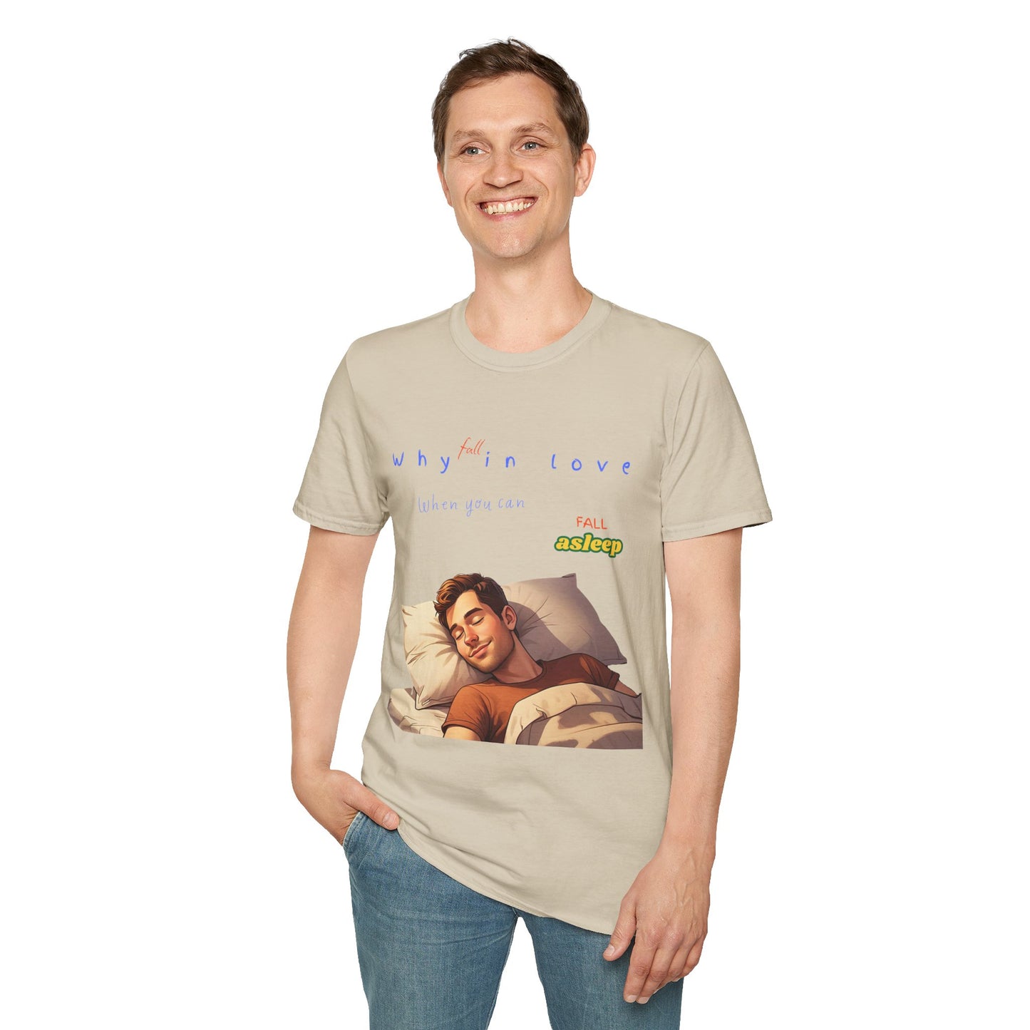 Fall Asleep Softstyle T-Shirt | Cozy Sleep Vibes | Perfect Gift for Sleep Lovers