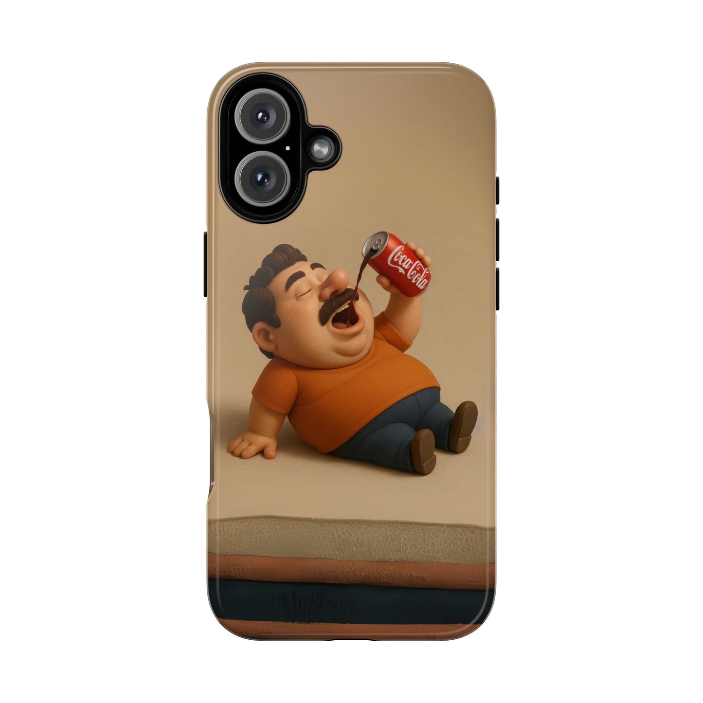 Funny Cartoon Phone Case - 'Coca-Cola Chill' Design