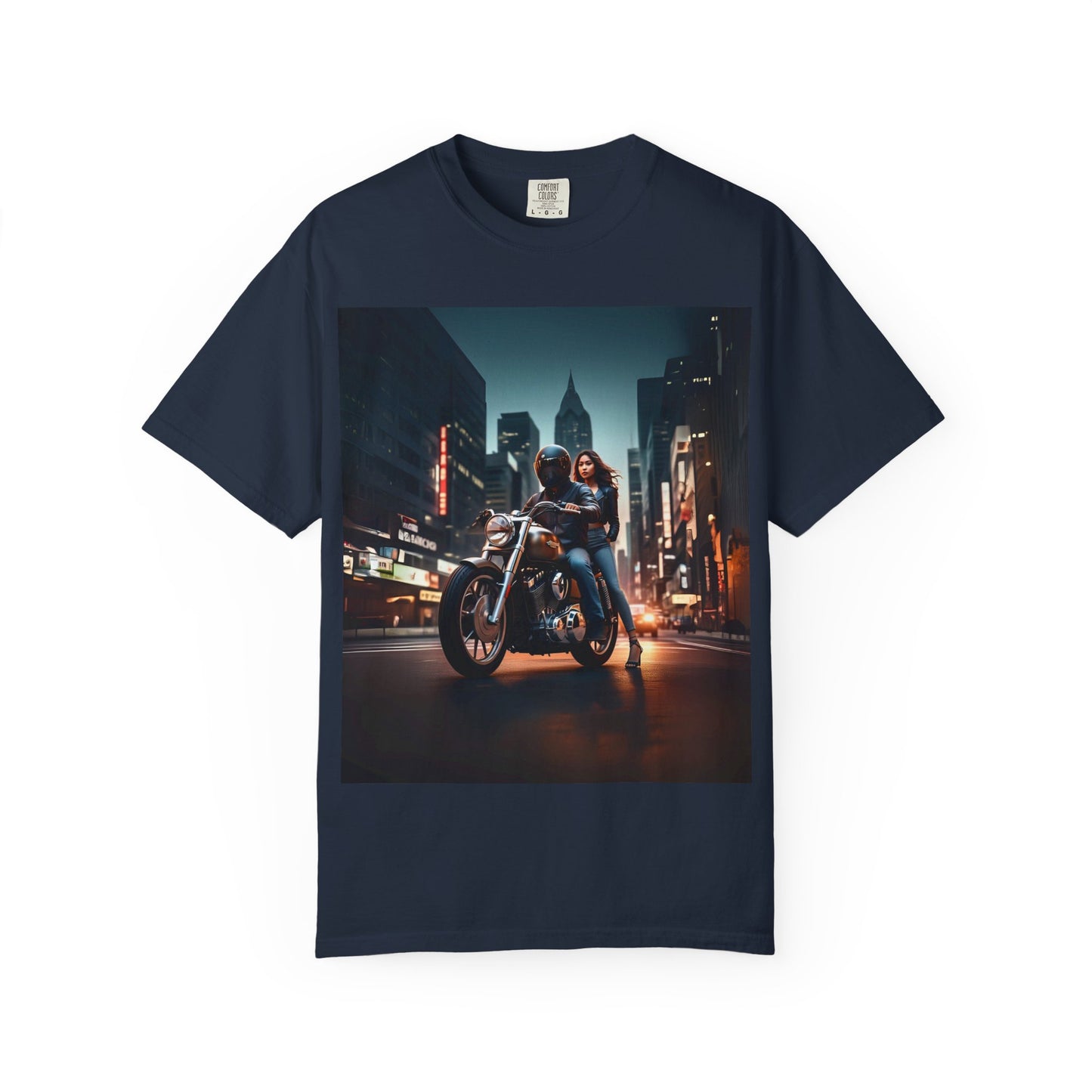 City Vibes Motorcycle Unisex Garment-Dyed T-Shirt
