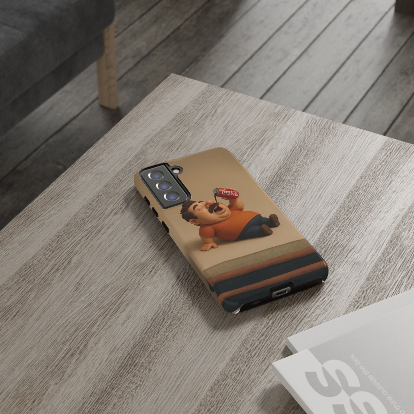 Funny Cartoon Phone Case - 'Coca-Cola Chill' Design