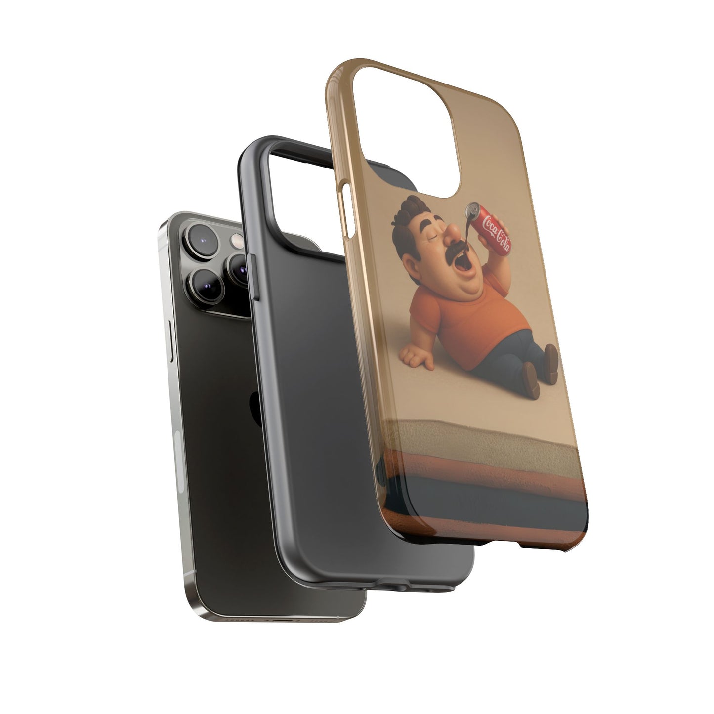 Funny Cartoon Phone Case - 'Coca-Cola Chill' Design