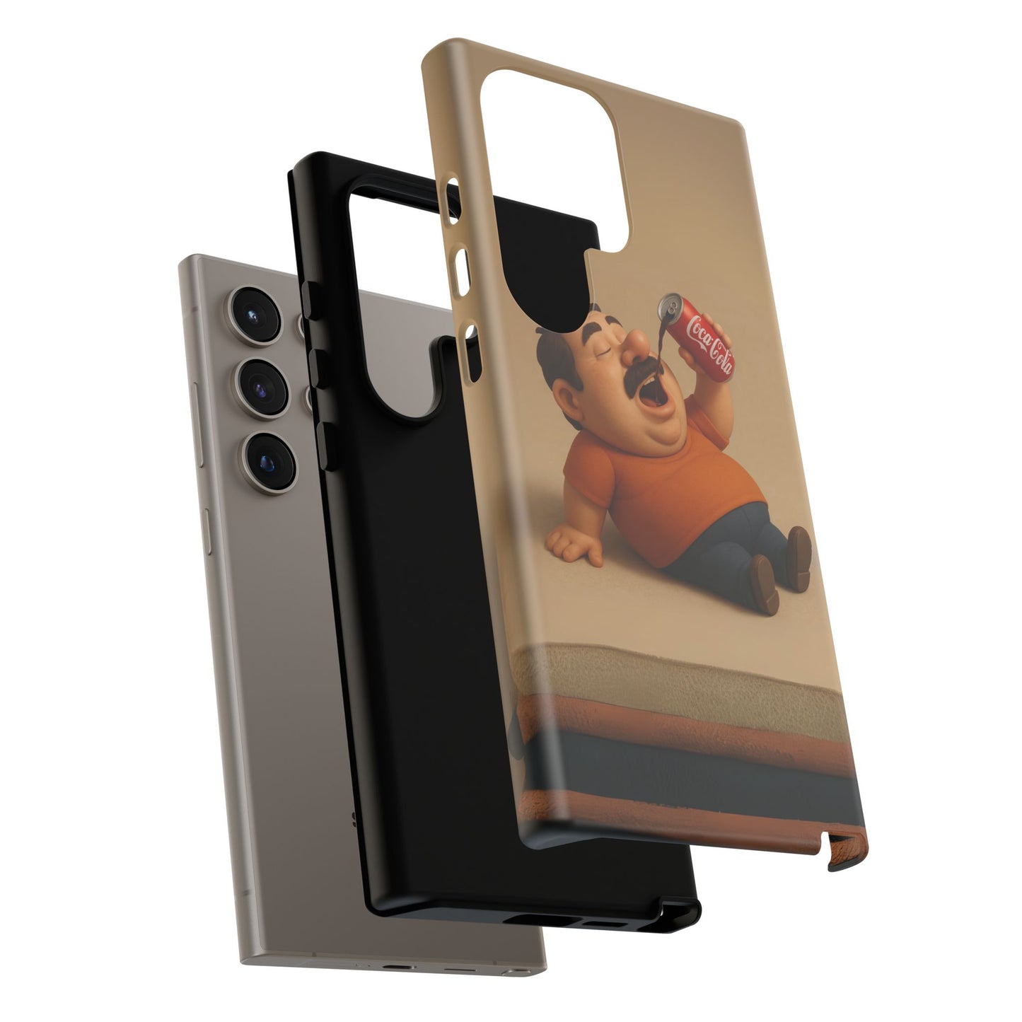 Funny Cartoon Phone Case - 'Coca-Cola Chill' Design