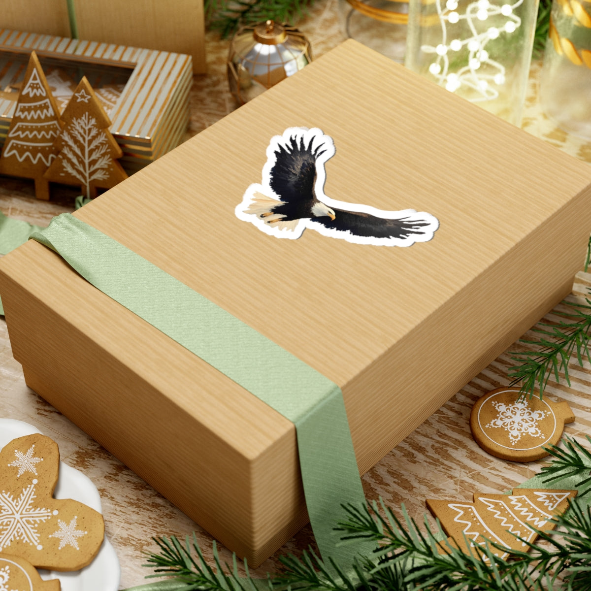 Majestic Eagle Kiss-Cut Sticker - Perfect for Nature Lovers and Laptop Decor