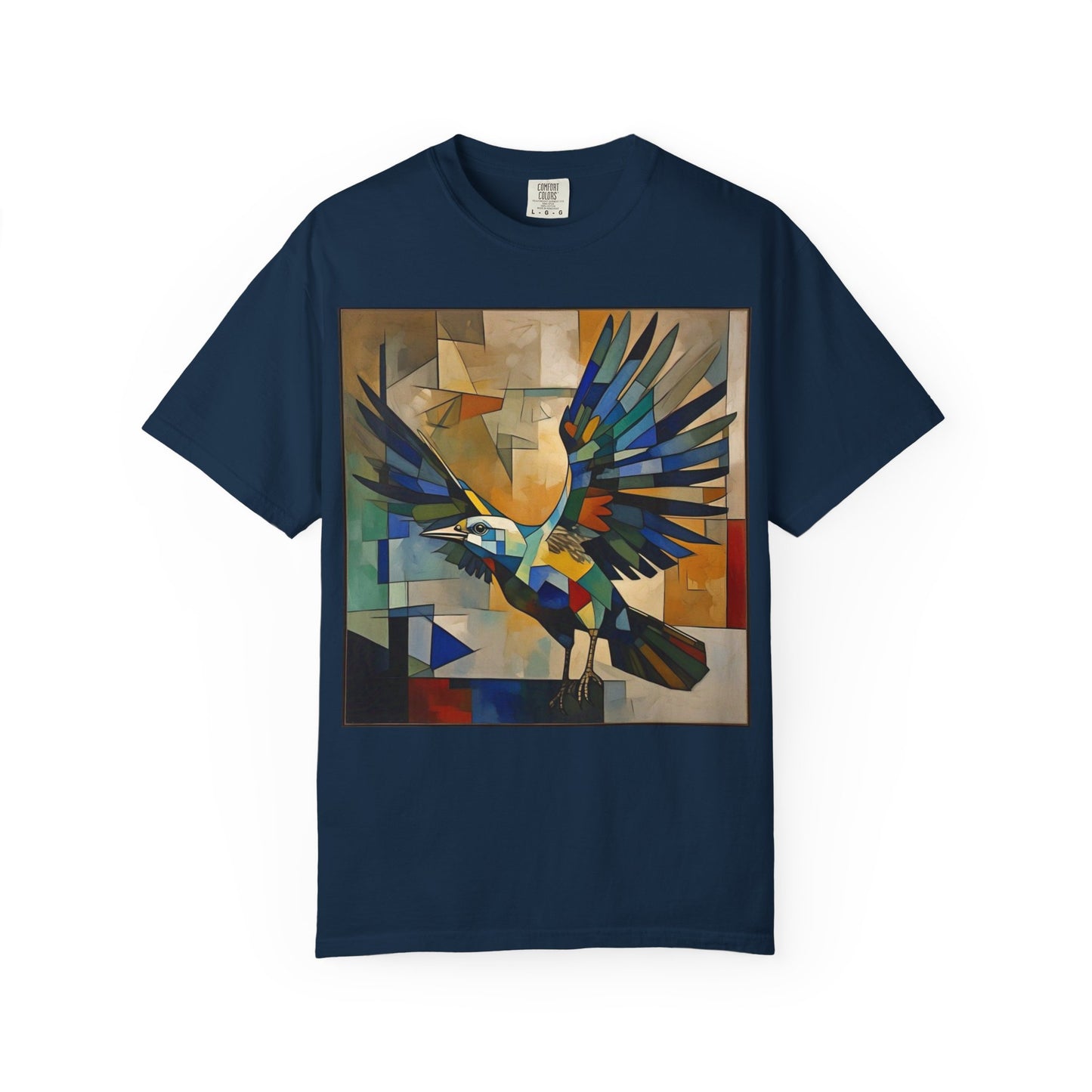 Colorful Bird Art Unisex T-Shirt - Vibrant Garment-Dyed Tee