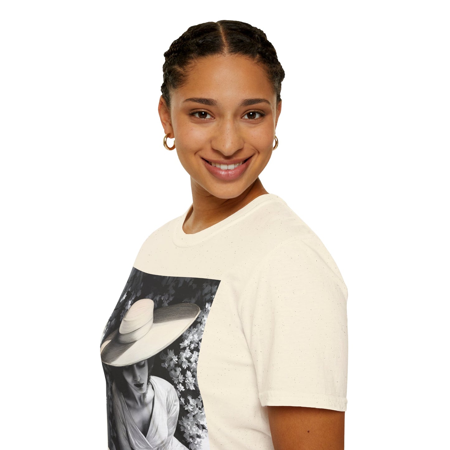 Elegant Charcoal art Softstyle T-Shirt - Perfect for Spring and Summer