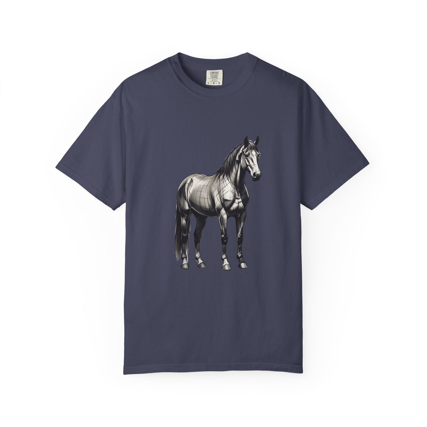 Equestrian Vibe Unisex Garment-Dyed T-Shirt - Horse Design