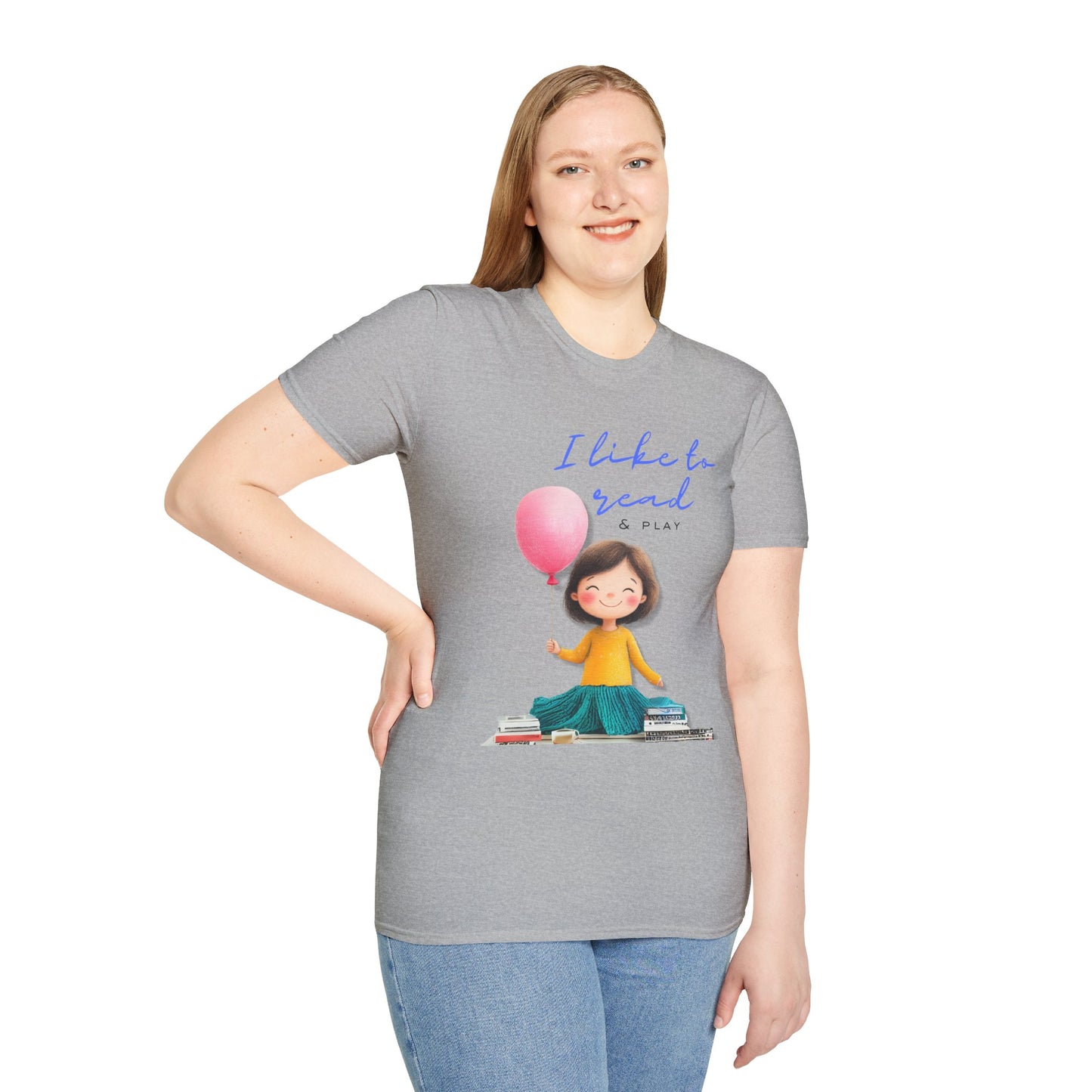 Women's Fun T-Shirt - "I Like to Read & Play"