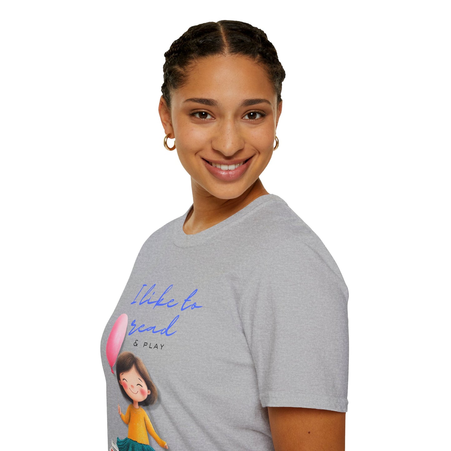 Women's Fun T-Shirt - "I Like to Read & Play"