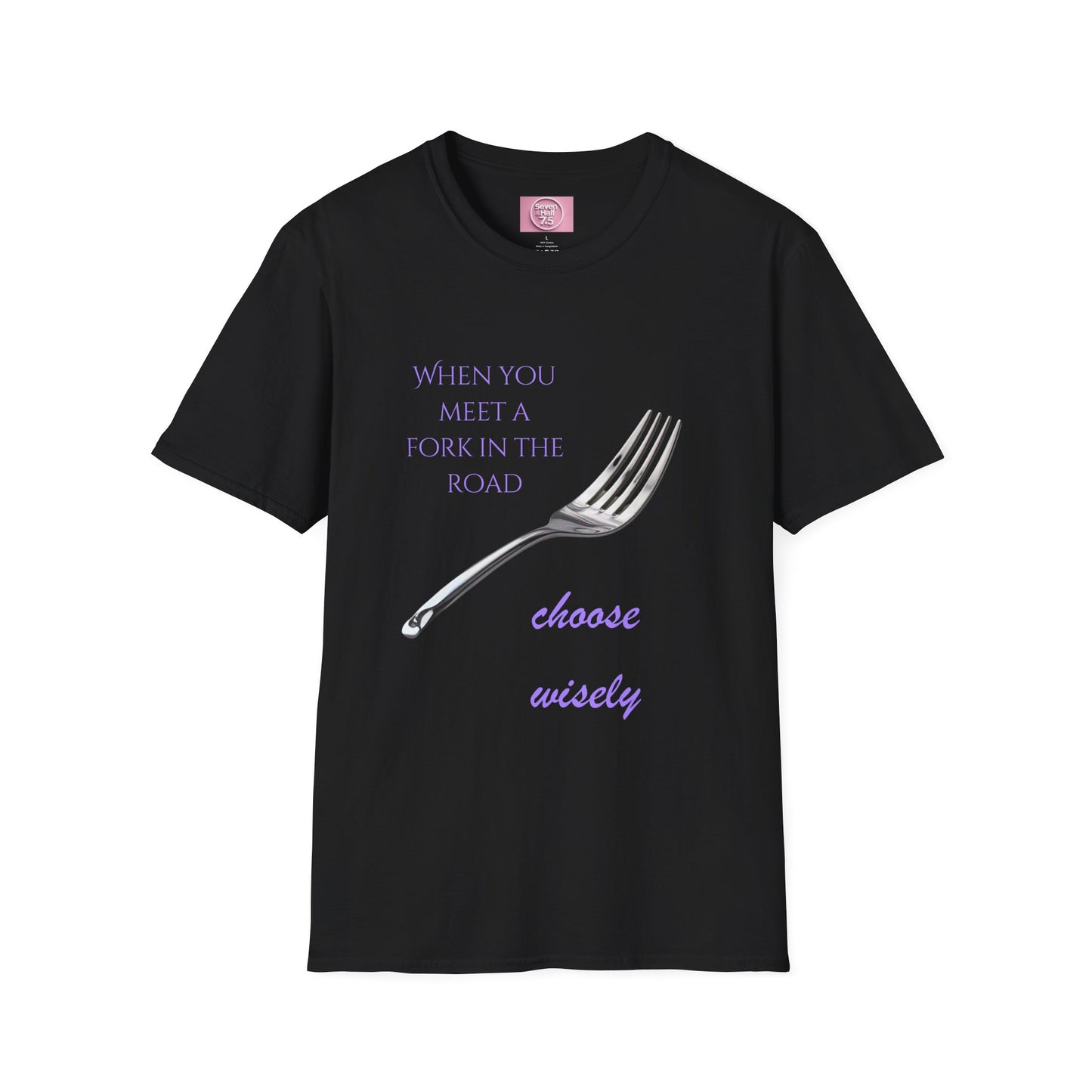 Choose Wisely Unisex Softstyle T-Shirt - Fork in the Road Design