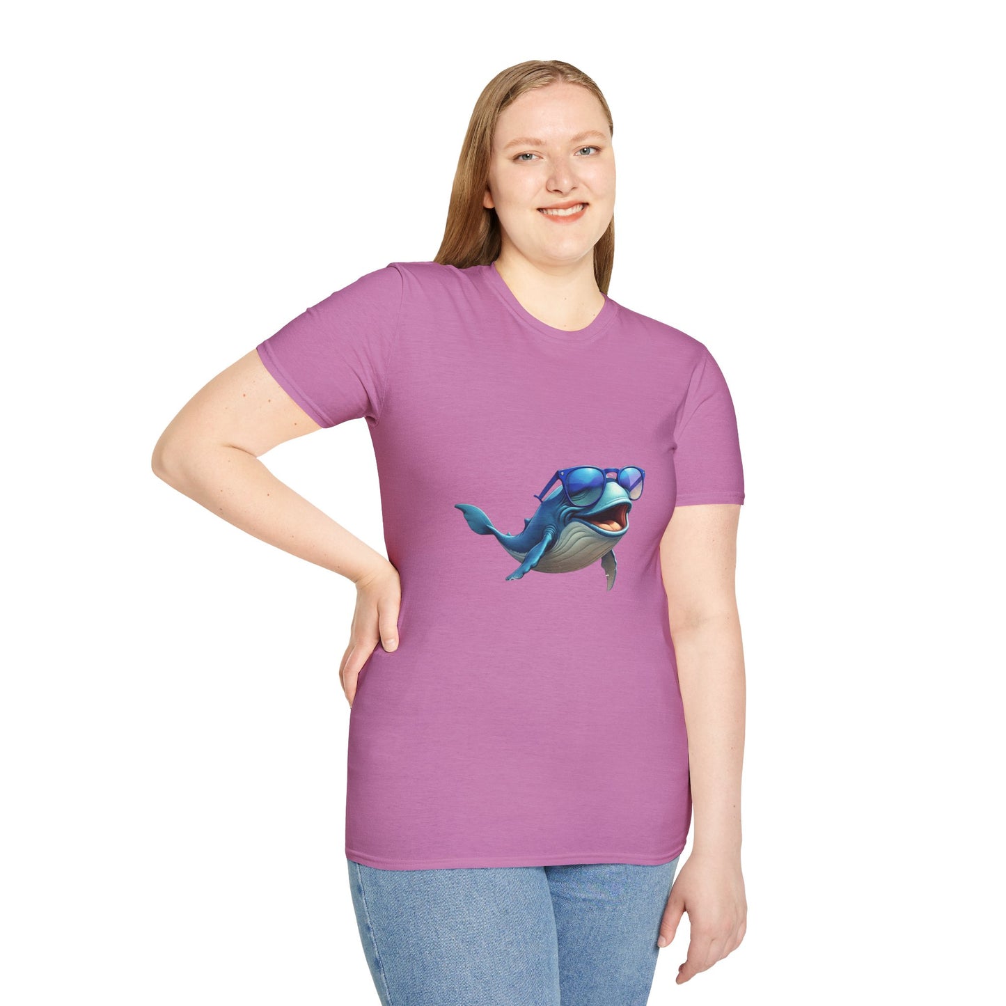 Cool Sunglasses Whale Unisex Softstyle T-Shirt