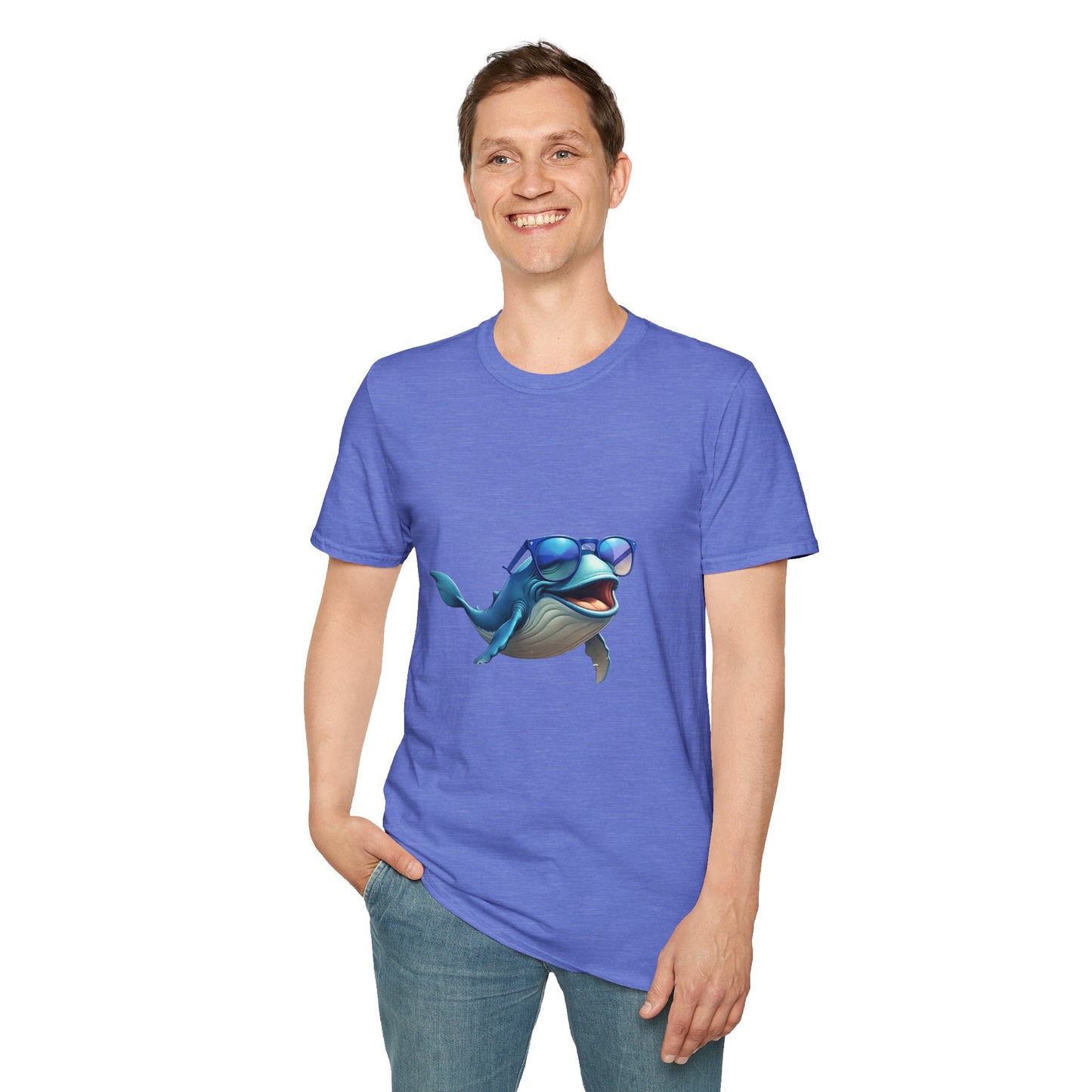 Cool Sunglasses Whale Unisex Softstyle T-Shirt