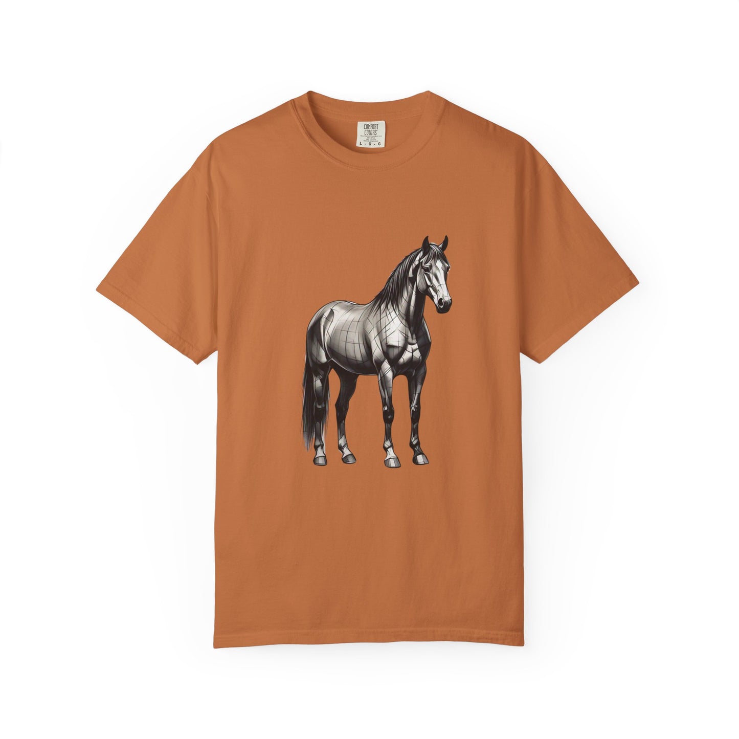 Equestrian Vibe Unisex Garment-Dyed T-Shirt - Horse Design