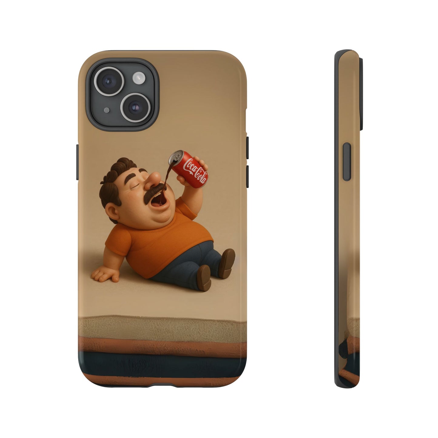 Funny Cartoon Phone Case - 'Coca-Cola Chill' Design
