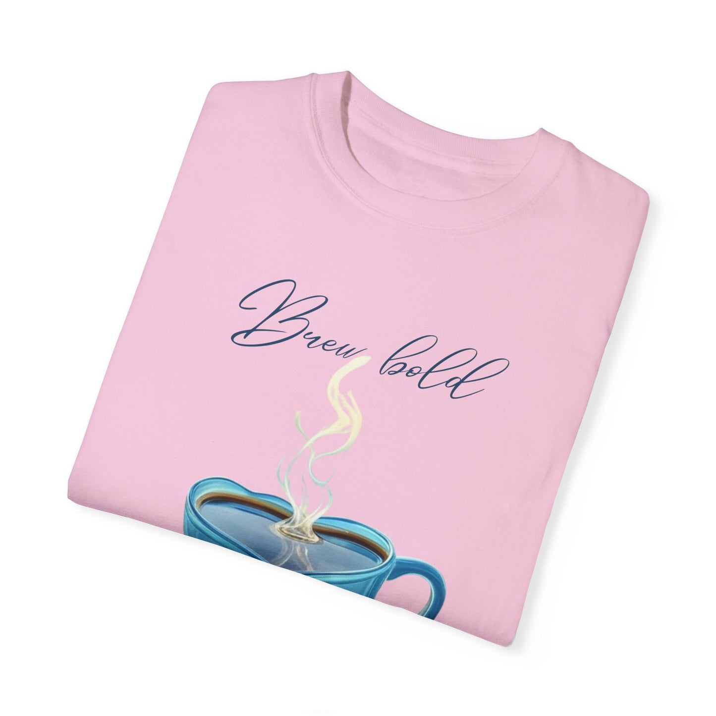 Brew Bold Unisex Garment-Dyed T-Shirt - Coffee Lover's Design
