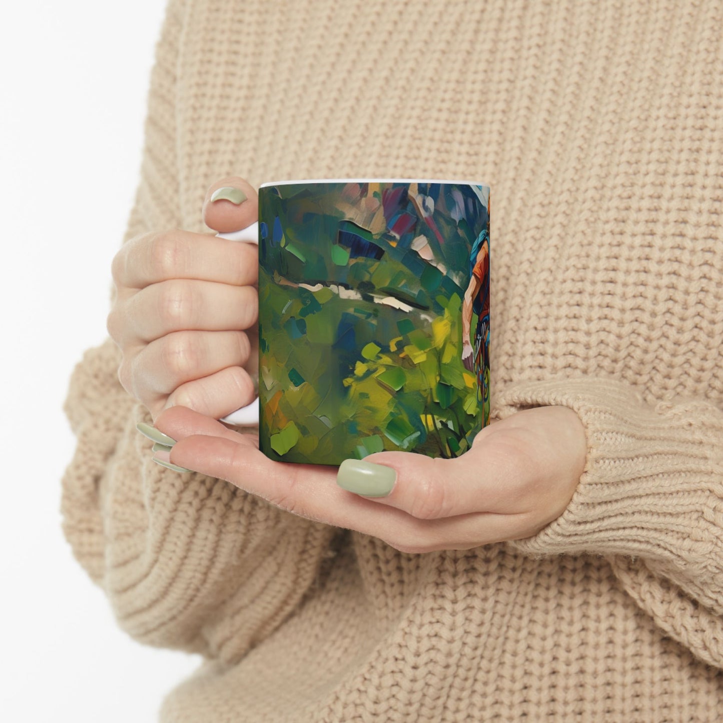 Adventure Climber Ceramic Mug (11oz, 15oz) - Perfect for Outdoor Enthusiasts