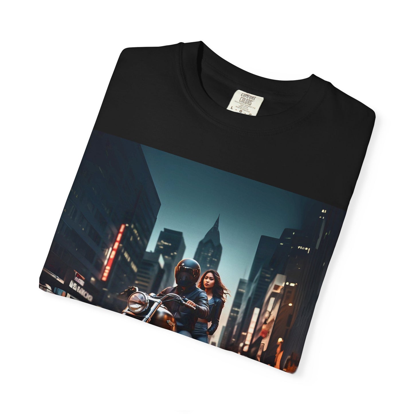 City Vibes Motorcycle Unisex Garment-Dyed T-Shirt