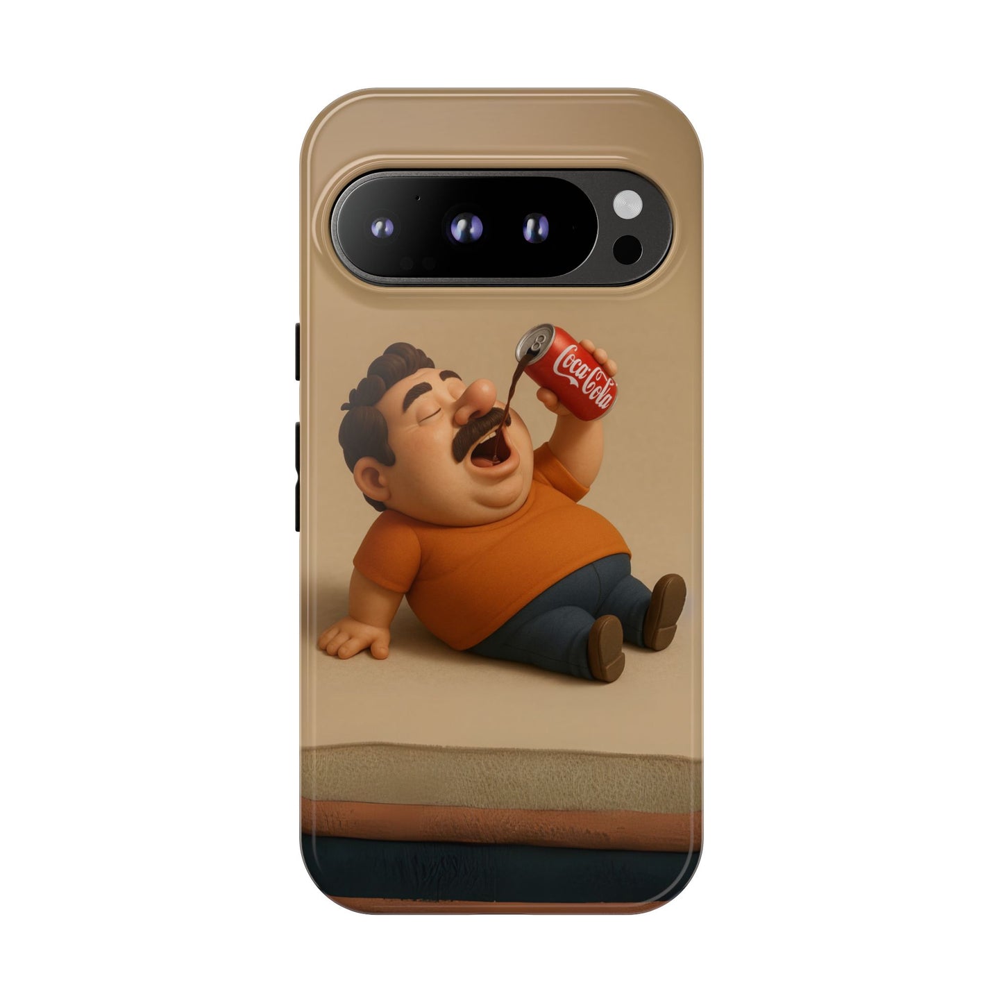 Funny Cartoon Phone Case - 'Coca-Cola Chill' Design