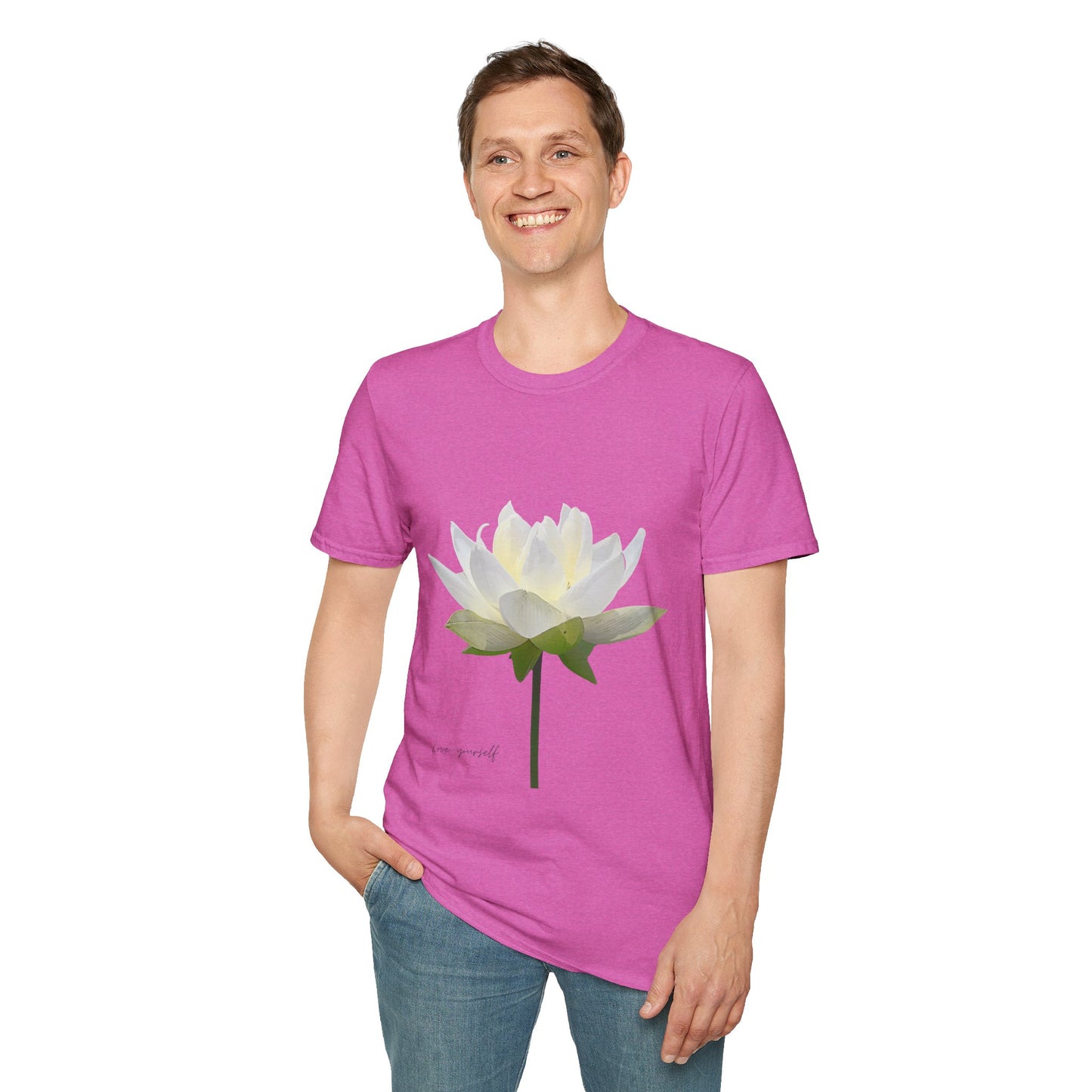 Love Yourself Lotus Flower T-Shirt - Unisex Softstyle Tee