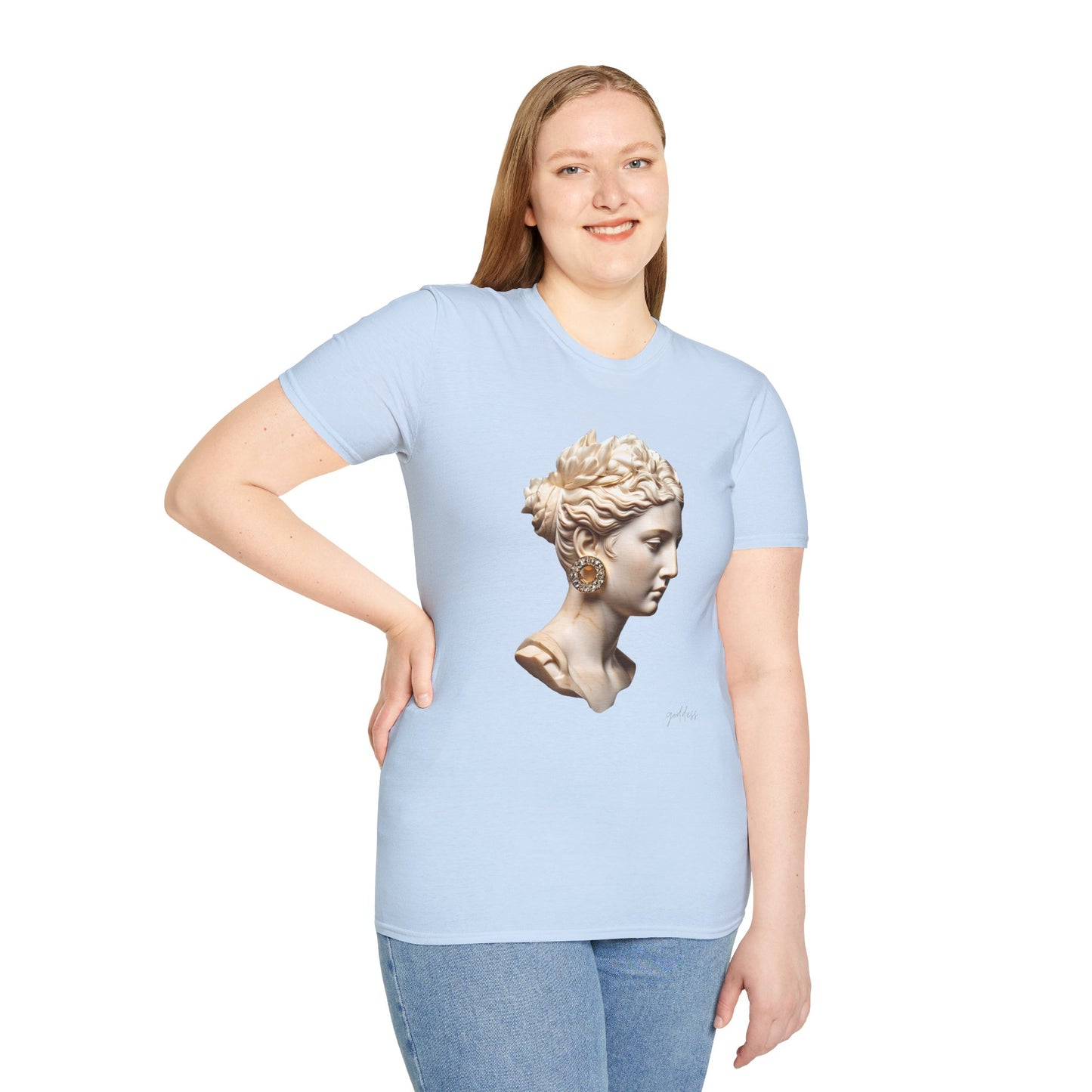 Classical Art Softstyle T-Shirt - Elegant Athena Design