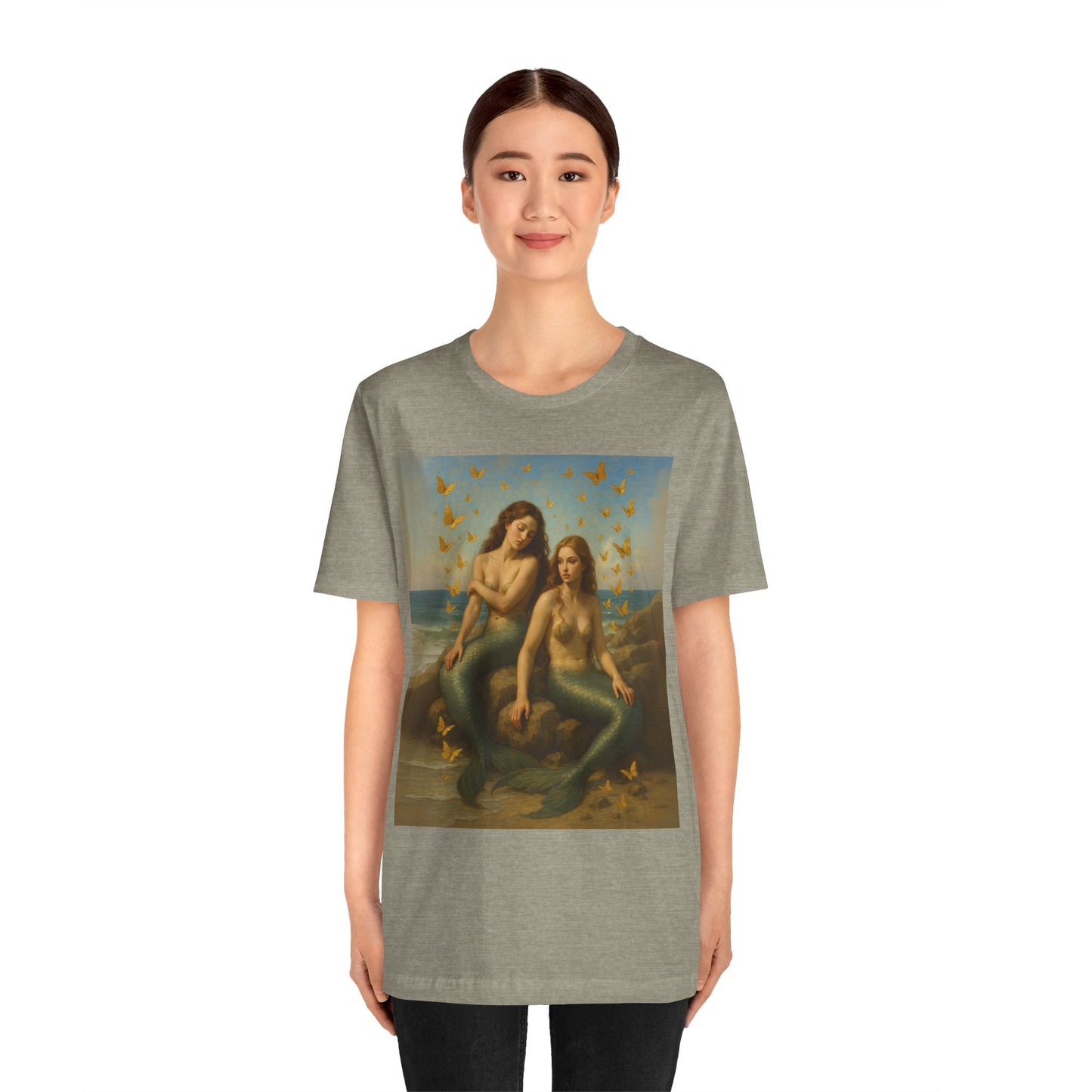 Mermaid Goddess Tee - Artistic Short Sleeve Shirt