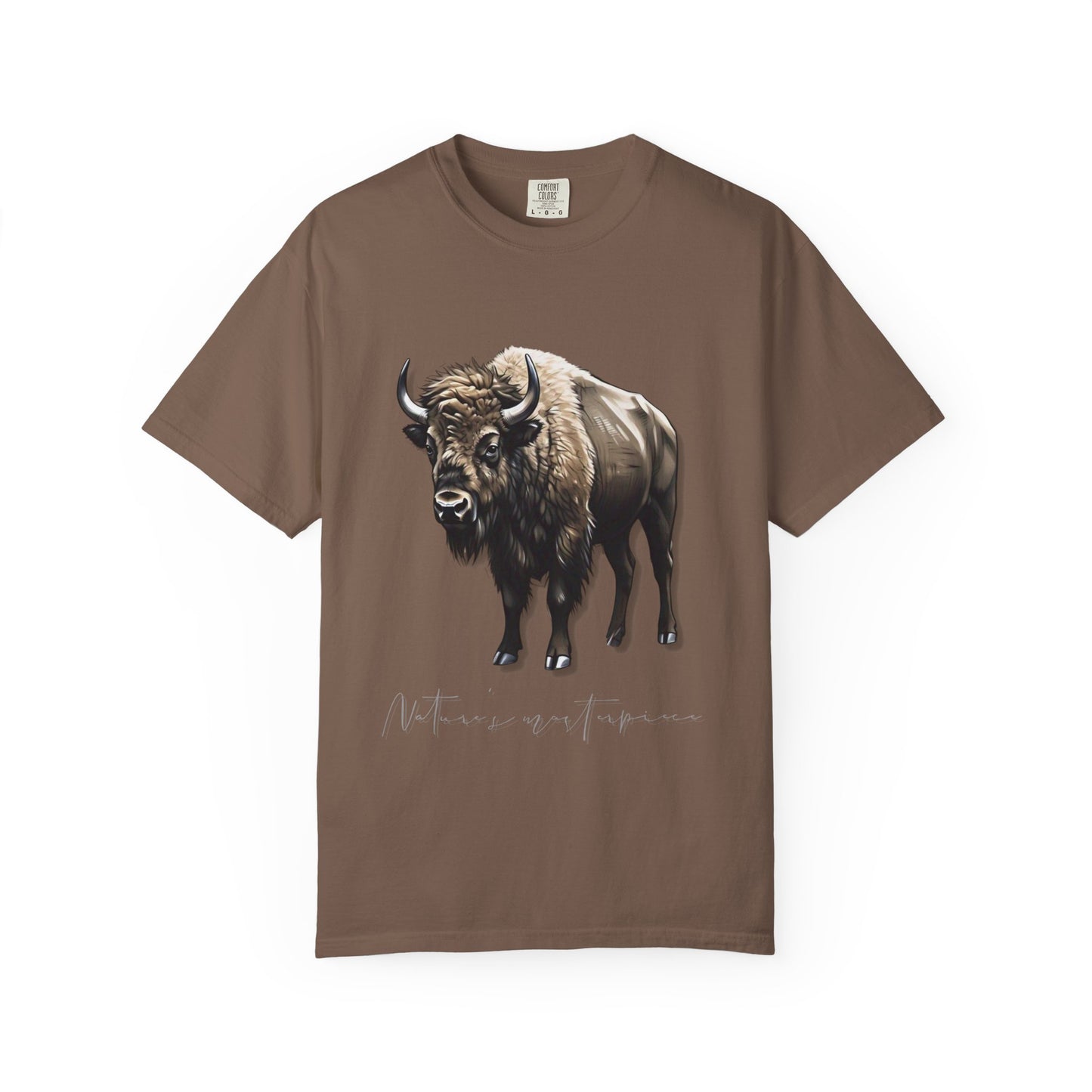Nature-Inspired Buffalo Unisex T-Shirt - Garment-Dyed Design