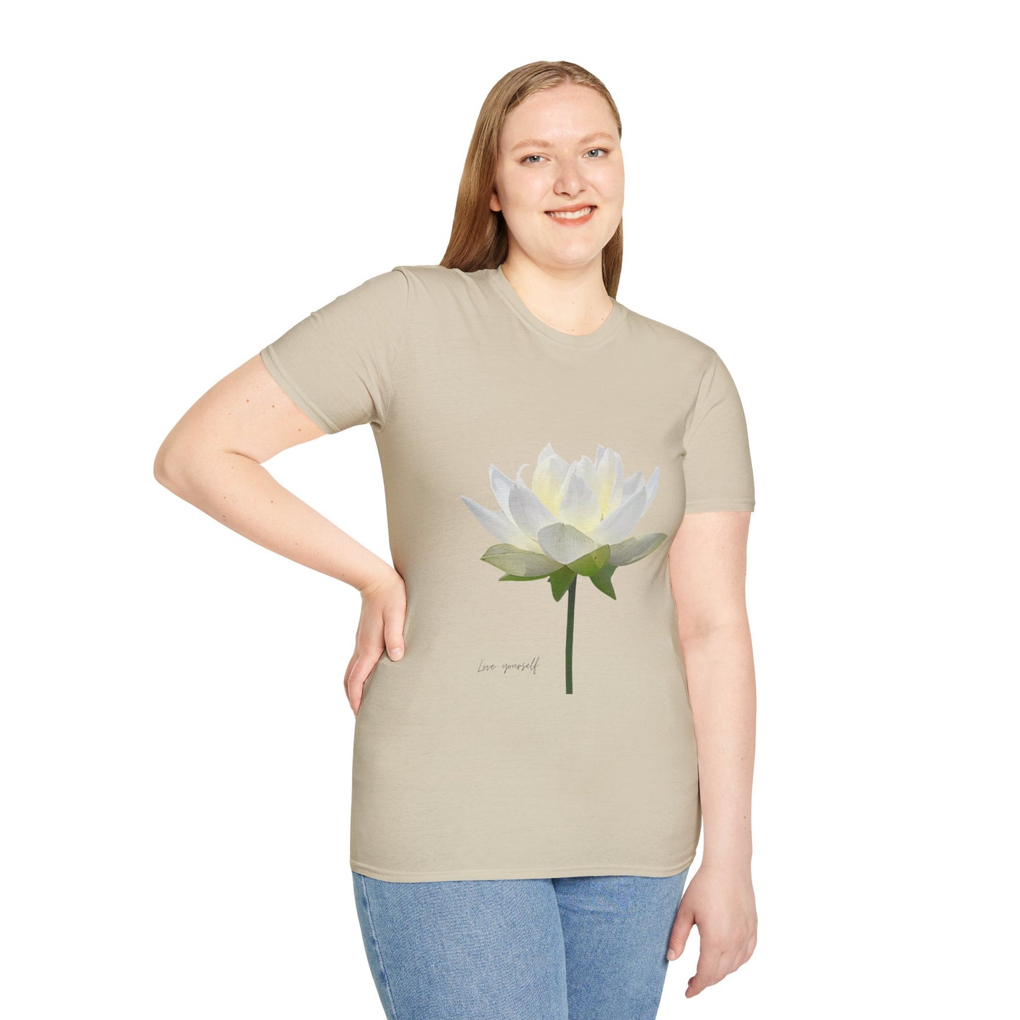 Love Yourself Lotus Flower T-Shirt - Unisex Softstyle Tee
