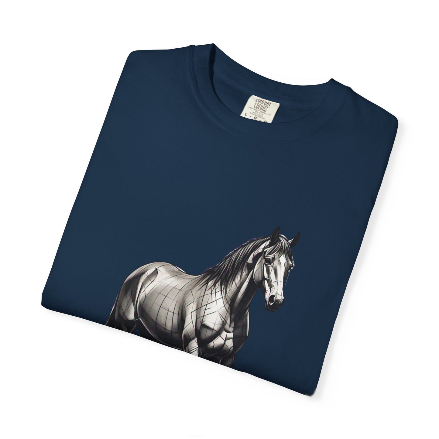 Equestrian Vibe Unisex Garment-Dyed T-Shirt - Horse Design