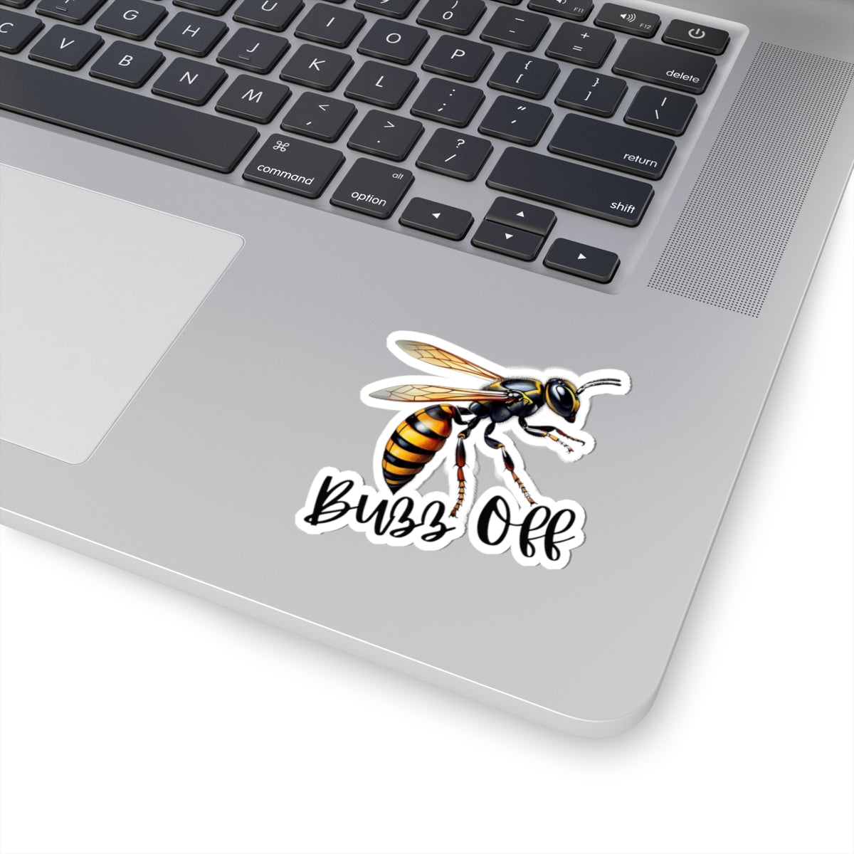 Buzz Off Bee Kiss-Cut Stickers - Fun, Colorful Laptop Decals for Nature Lovers