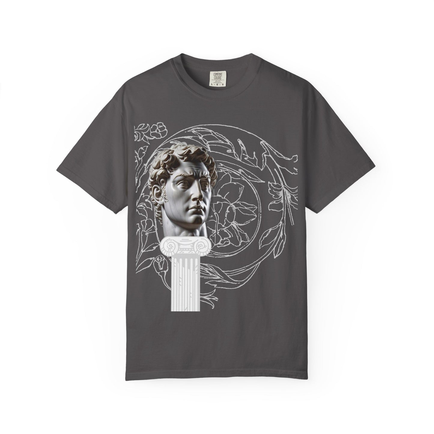 Artistic Roman Garment-Dyed T-shirt - Classic Sculpture Design