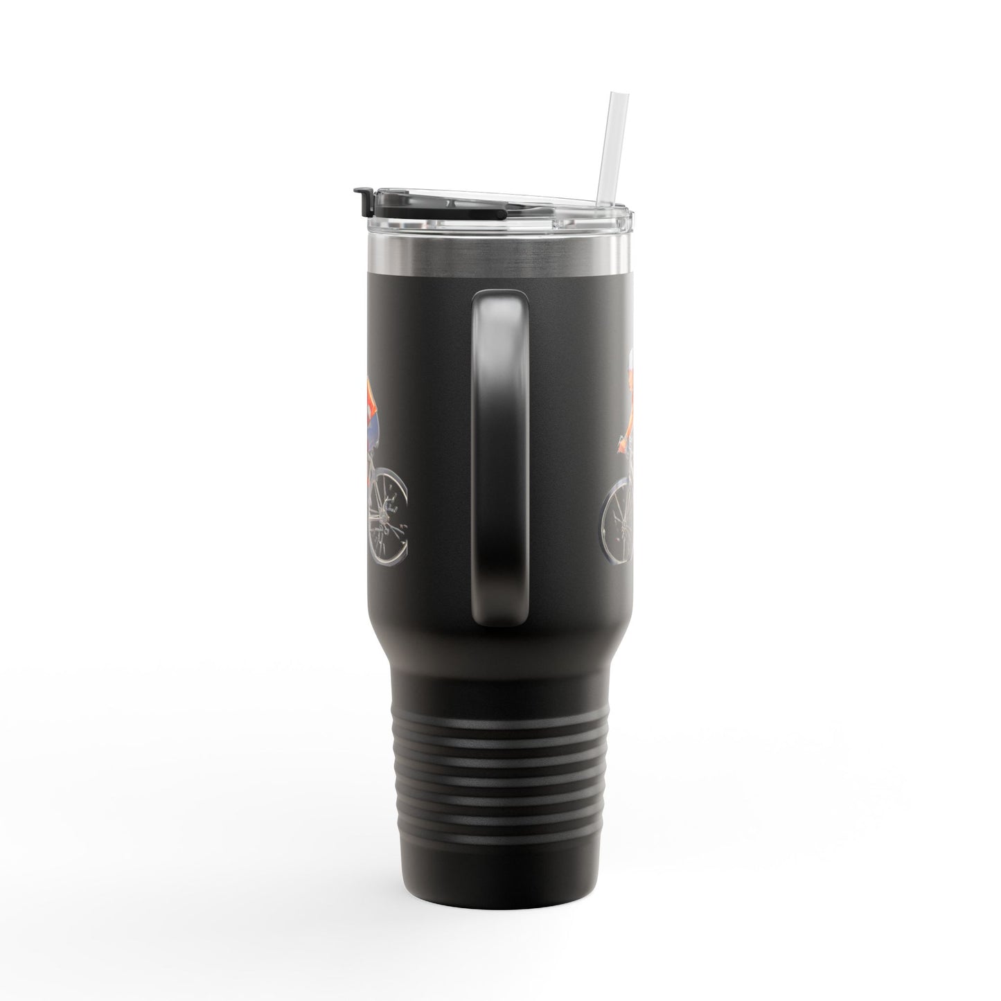 Cycling Enthusiast Insulated Travel Mug - 40oz, Perfect for Adventurers and Coffee Lovers