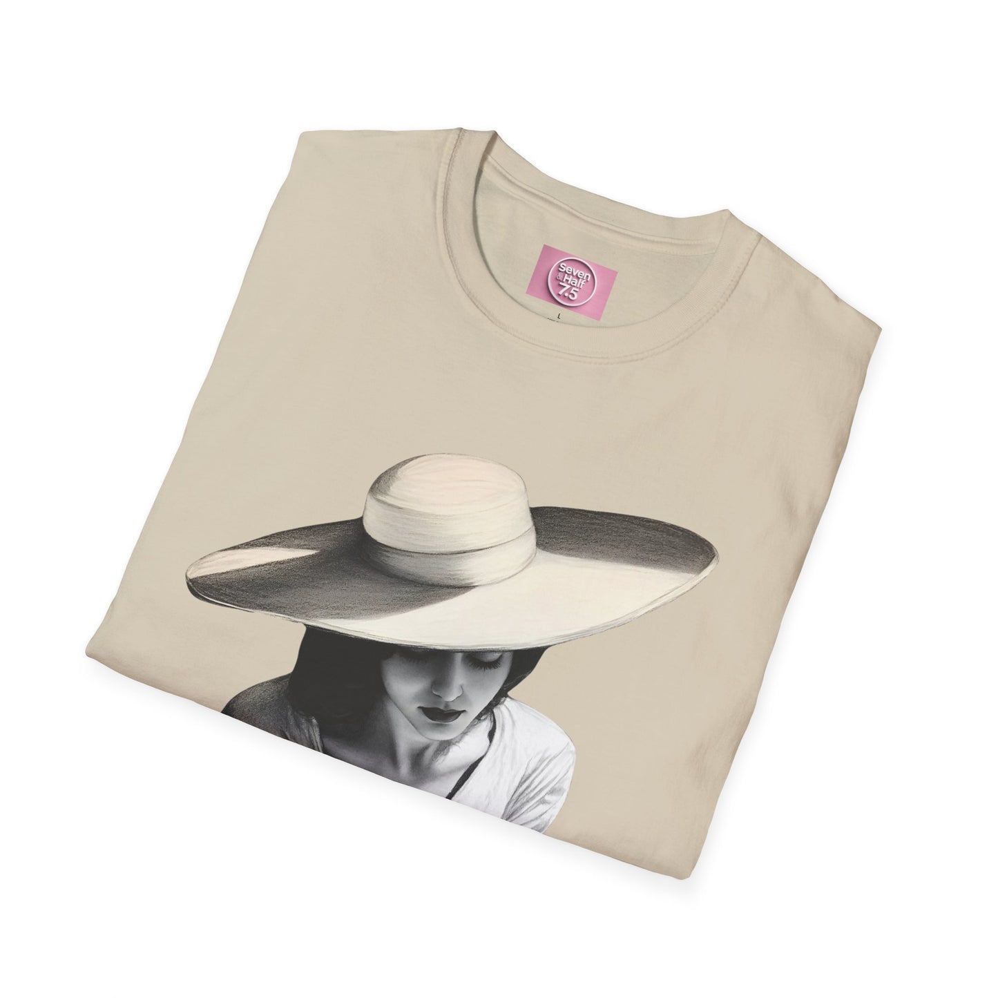 Artistic Women's Softstyle T-Shirt - Charcoal art Design