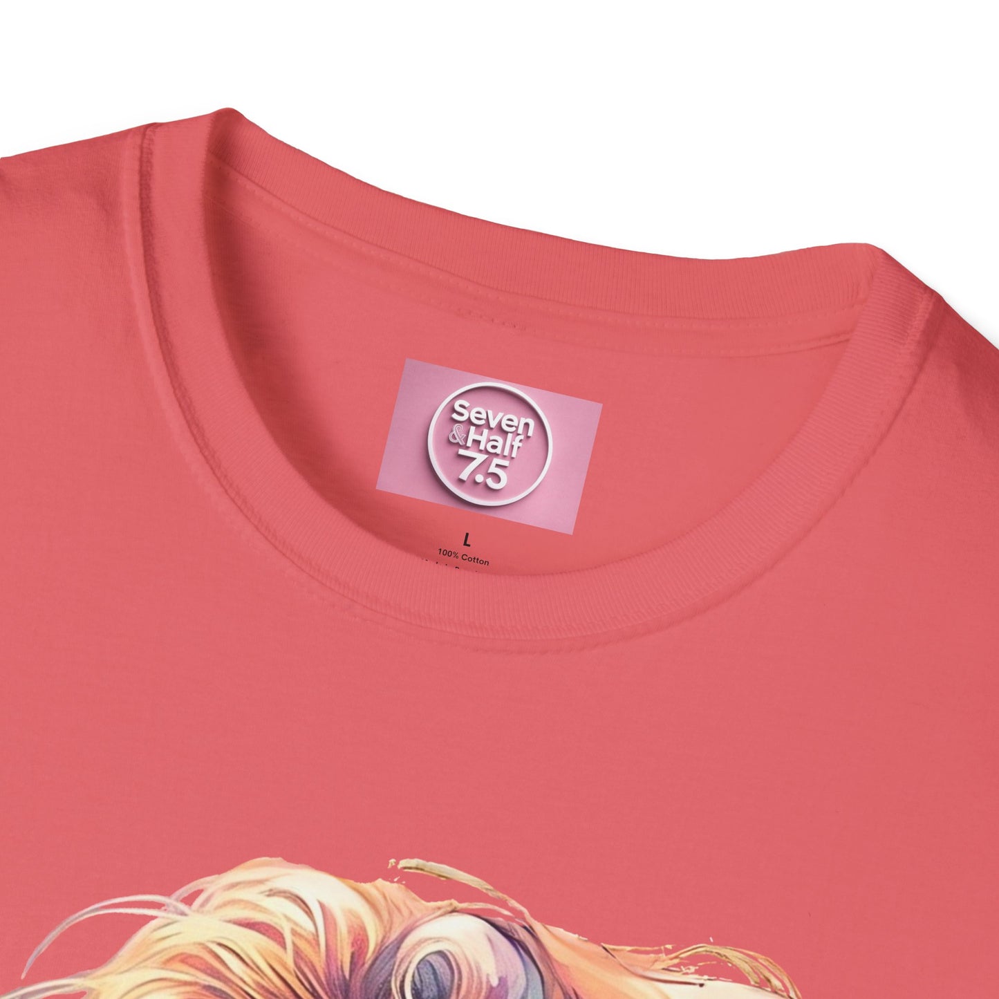 Artistic Women's Portrait T-Shirt - Women's Softstyle Tee for Creative Souls