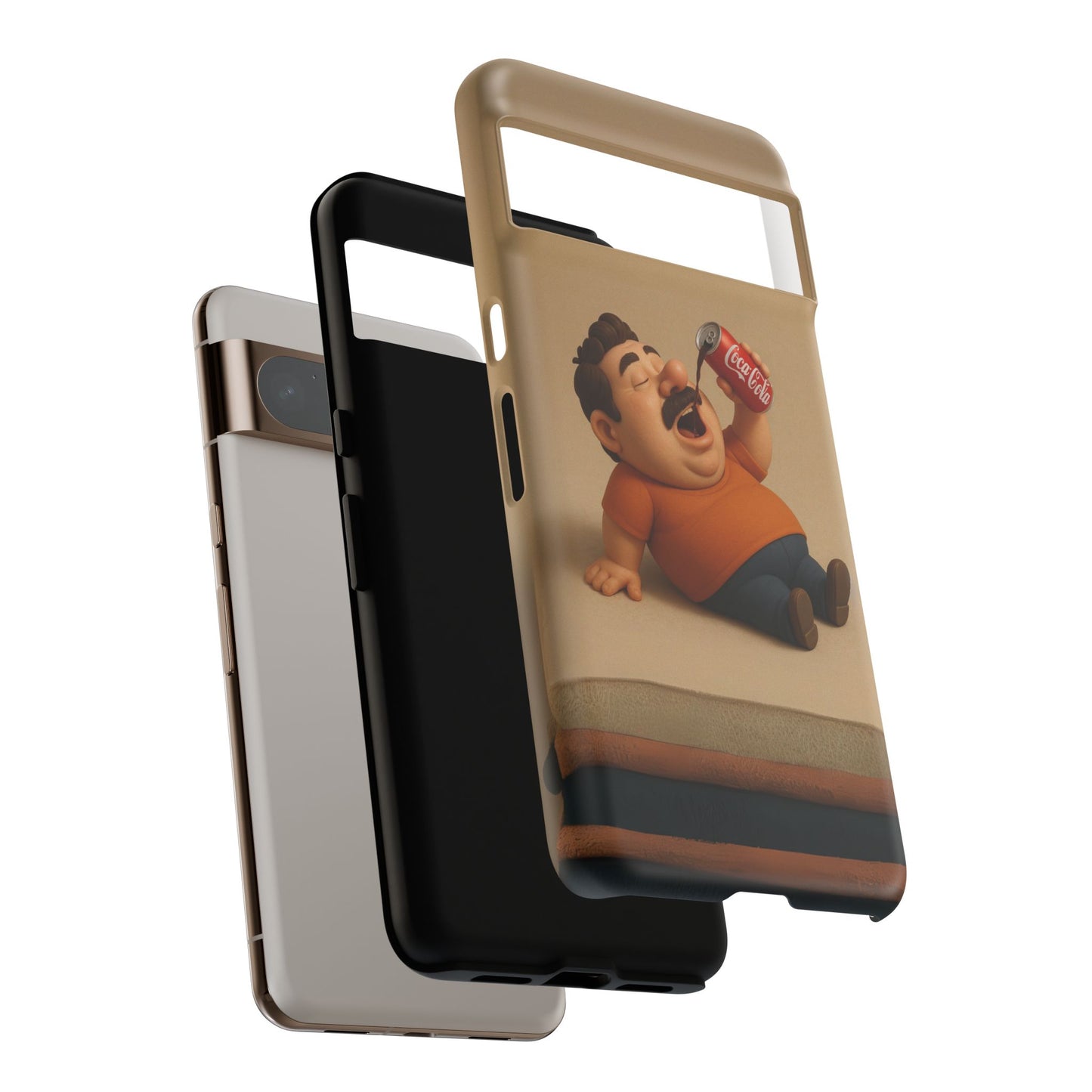 Funny Cartoon Phone Case - 'Coca-Cola Chill' Design