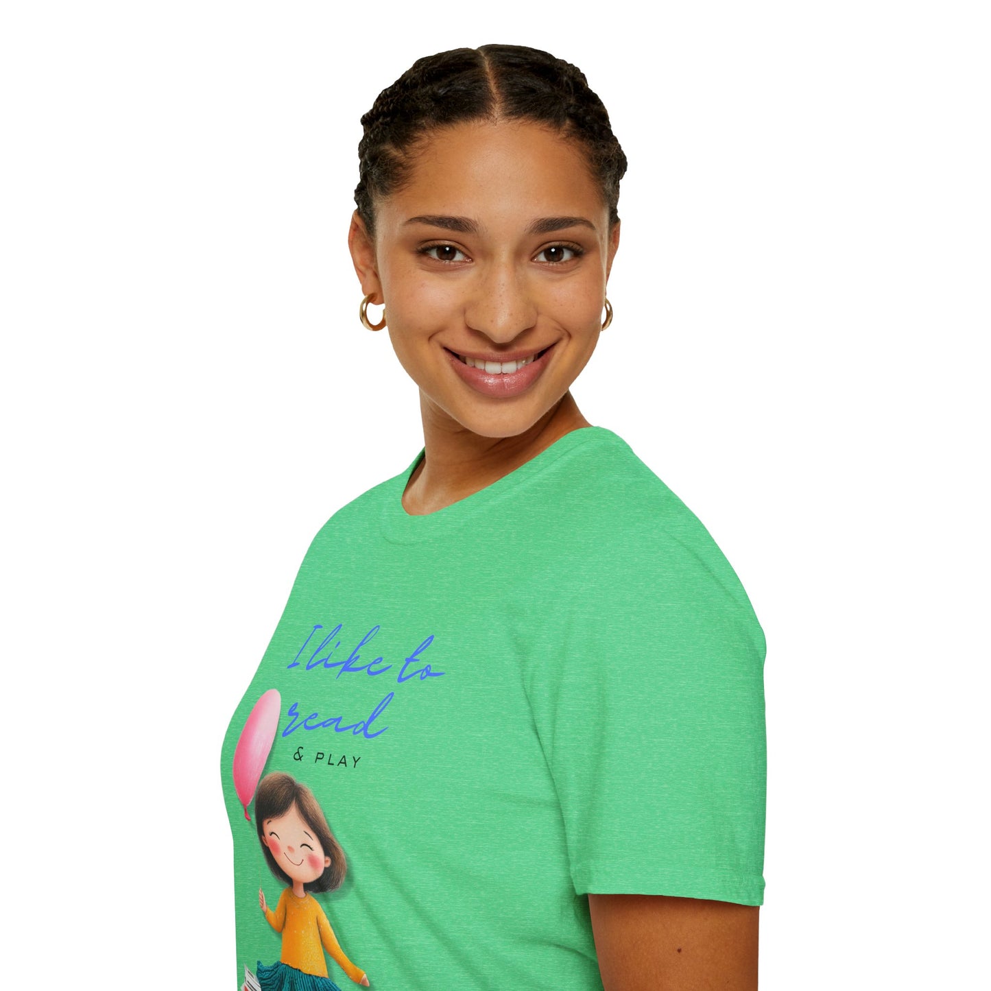 Women's Fun T-Shirt - "I Like to Read & Play"