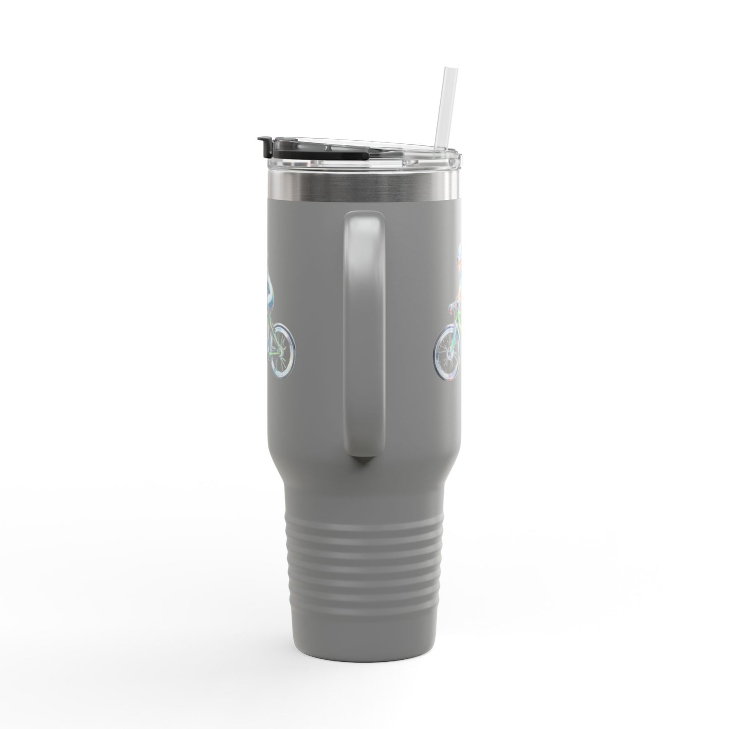 Cycling Enthusiast Insulated Travel Mug | 40oz with Bicycle Design | Perfect for Outdoor Adventures