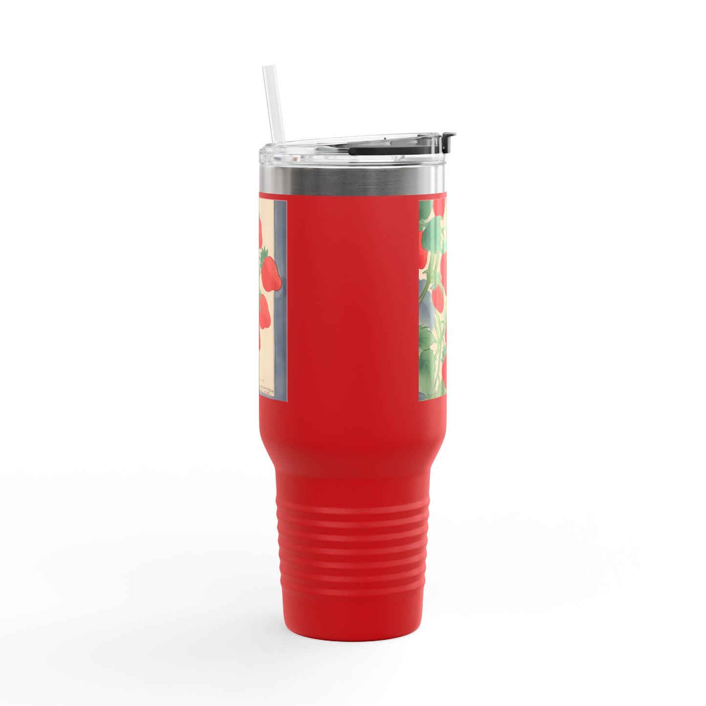 Strawberry Floral Insulated Travel Mug - 40oz