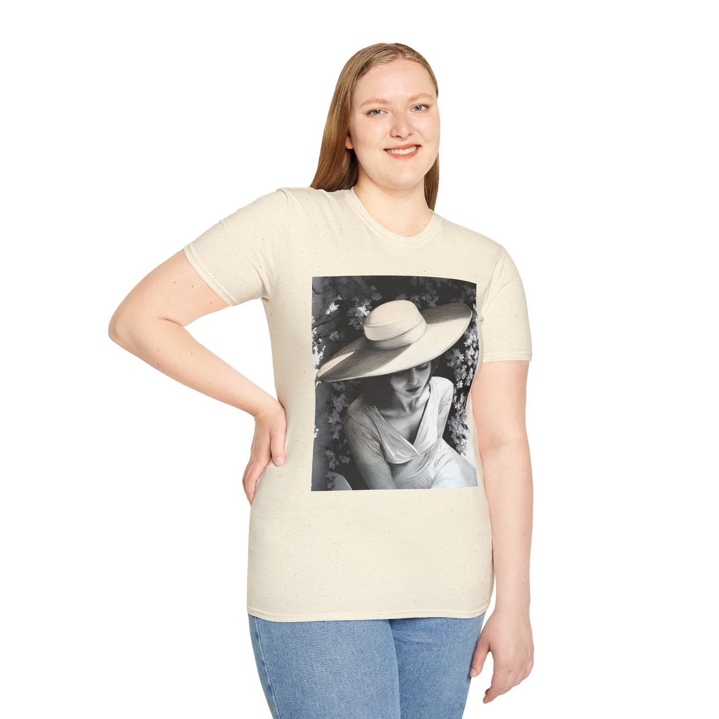 Elegant Charcoal art Softstyle T-Shirt - Perfect for Spring and Summer