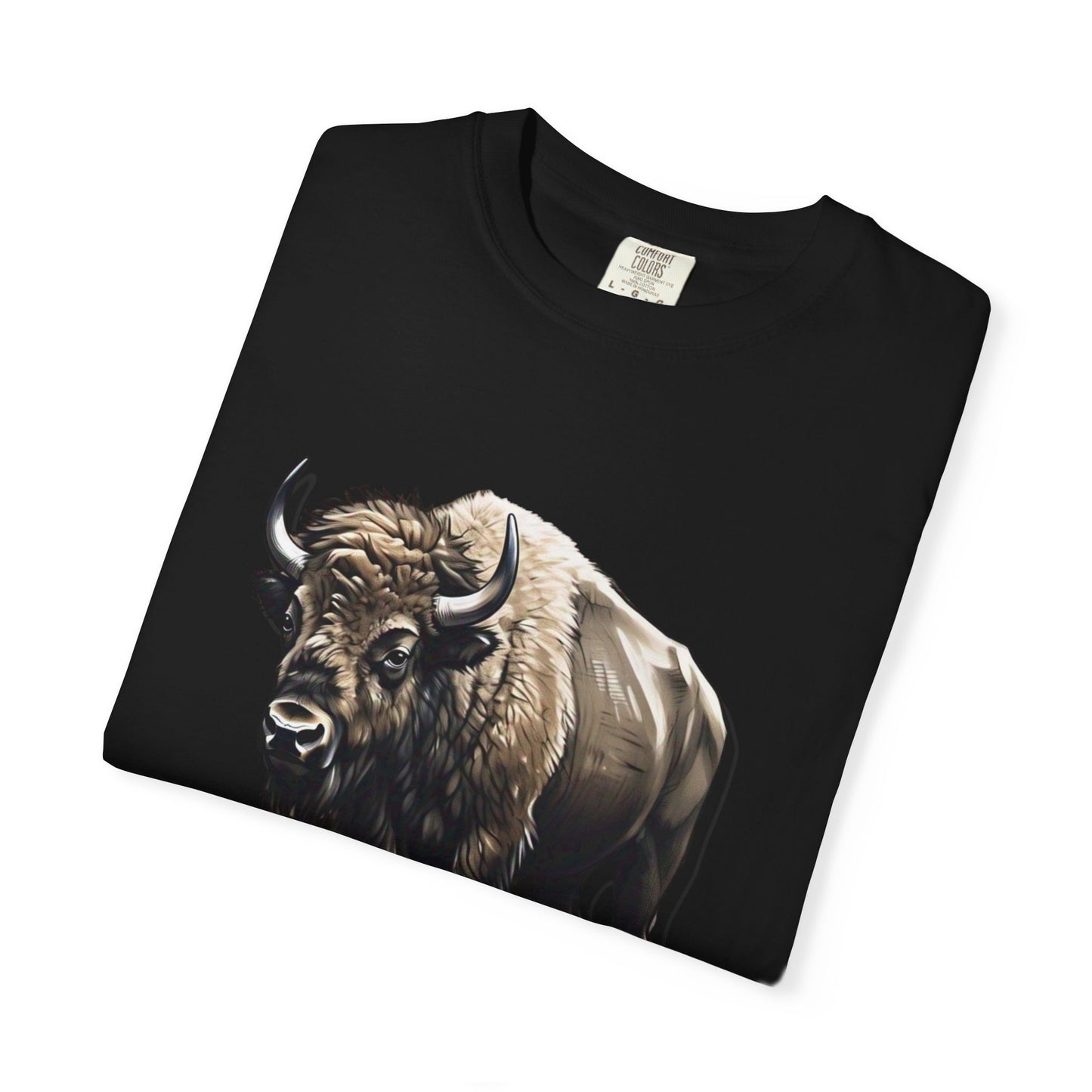 Nature-Inspired Buffalo Unisex T-Shirt - Garment-Dyed Design