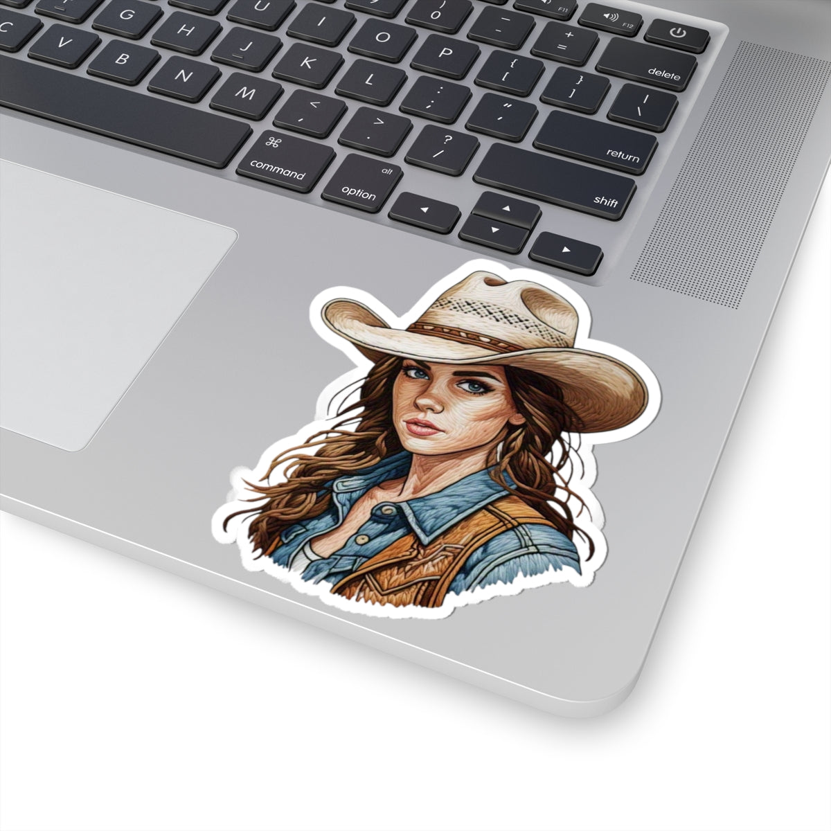 Western Cowgirl Kiss-Cut Stickers - Rustic Charm for Cowboy Lovers