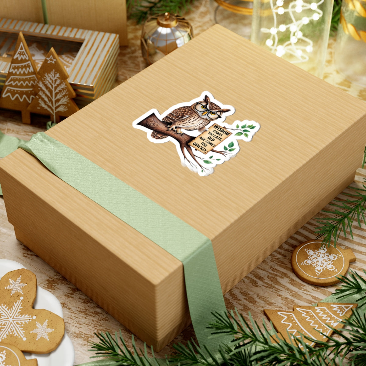Wise Owl Kiss-Cut Stickers - Perfect for Gifts & Decor