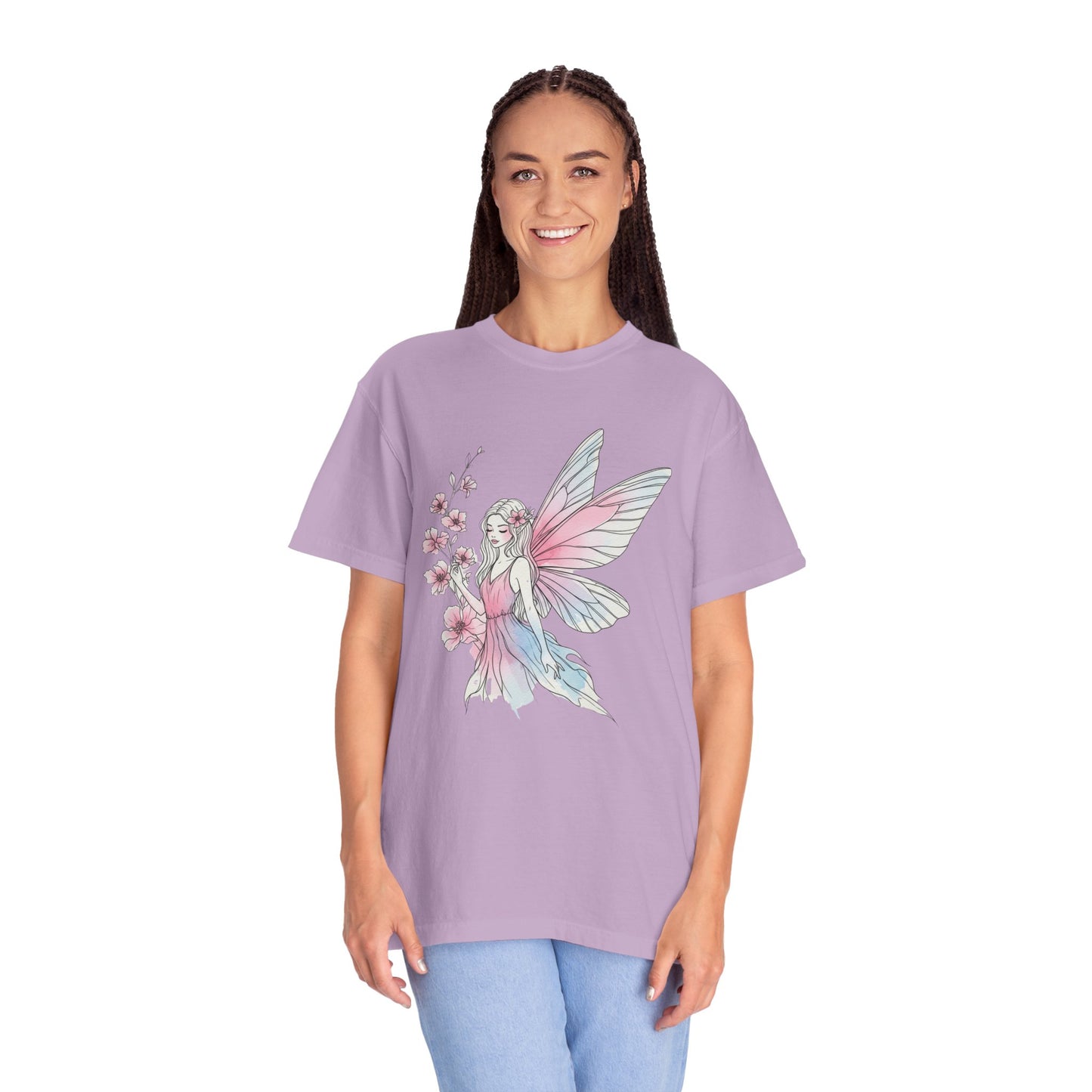 Whimsical Fairy T-Shirt - Eco-Friendly Tee, Vintage Style Shirt, Gift for Her, Fairy Lovers Gift, Summer Apparel, Spring Fashion