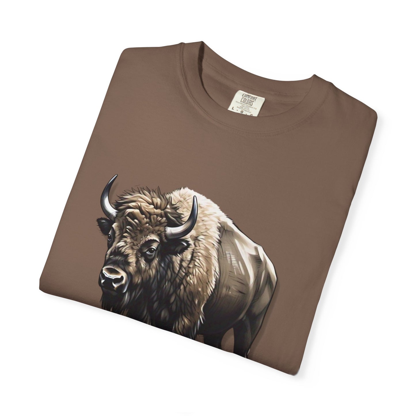 Nature-Inspired Buffalo Unisex T-Shirt - Garment-Dyed Design