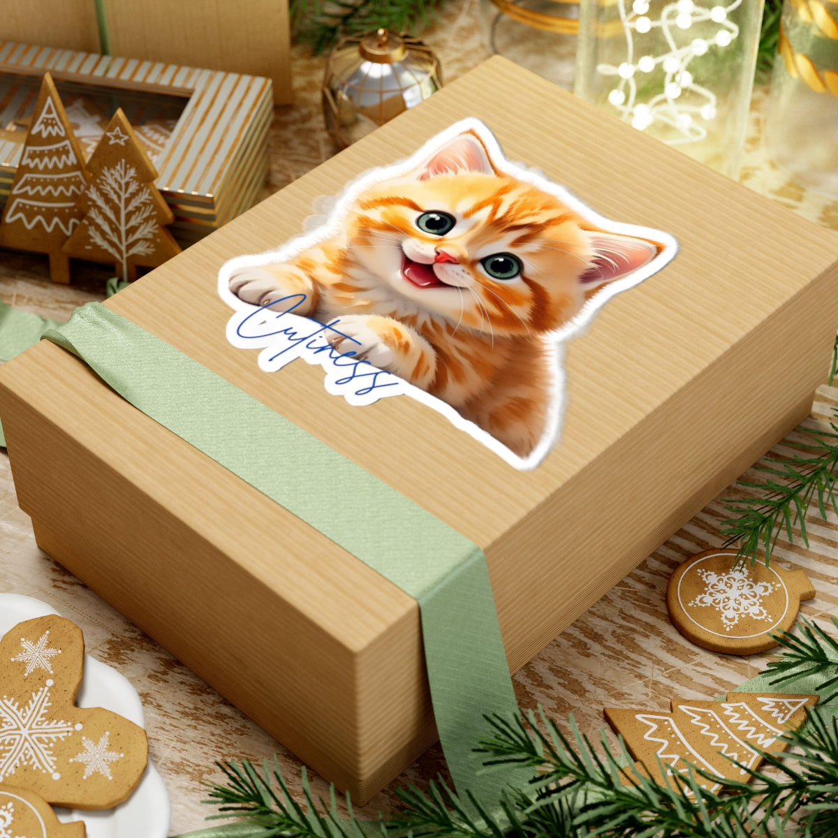 Cute Cat Kiss-Cut Stickers | Adorable Feline Decor for Cat Lovers