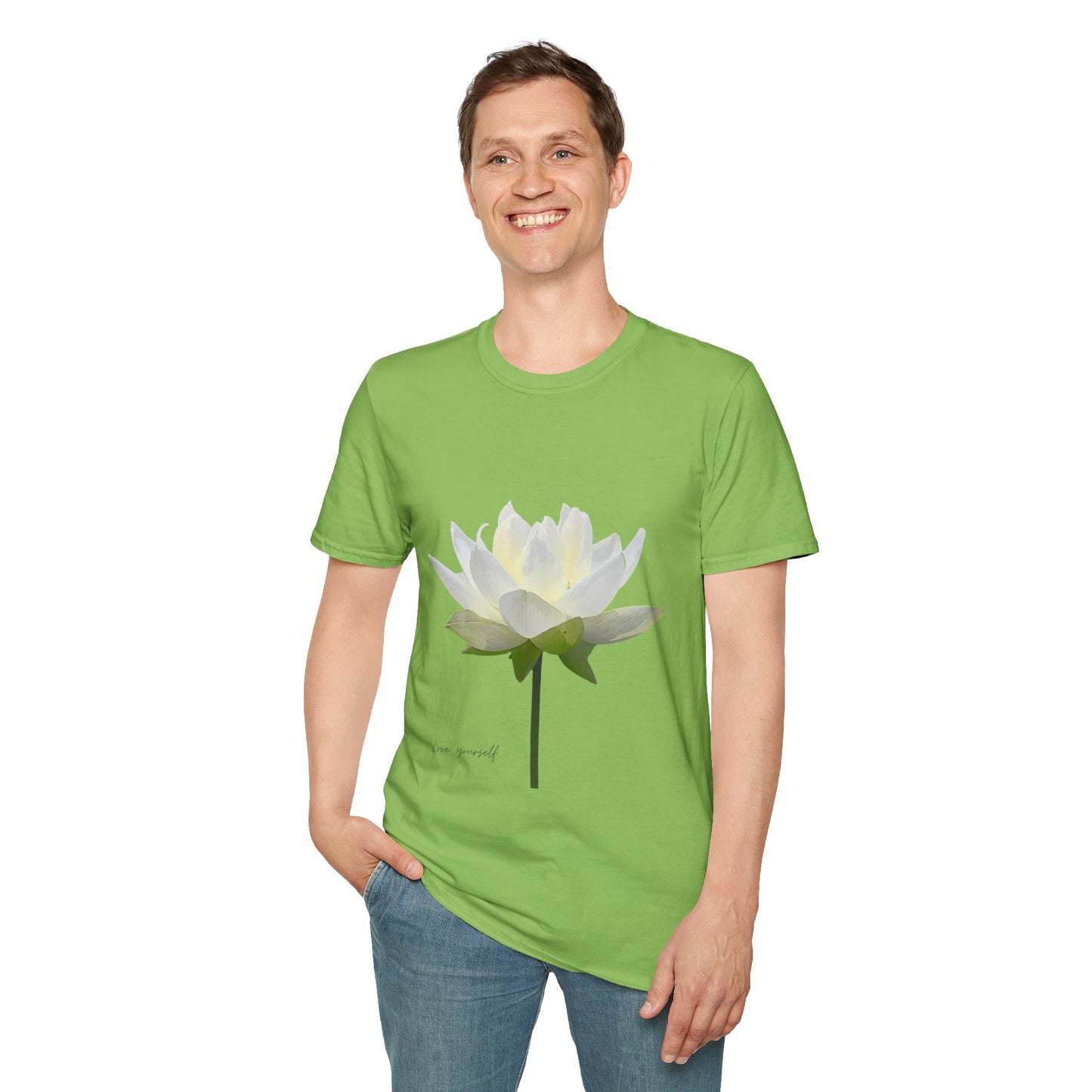 Love Yourself Lotus Flower T-Shirt - Unisex Softstyle Tee