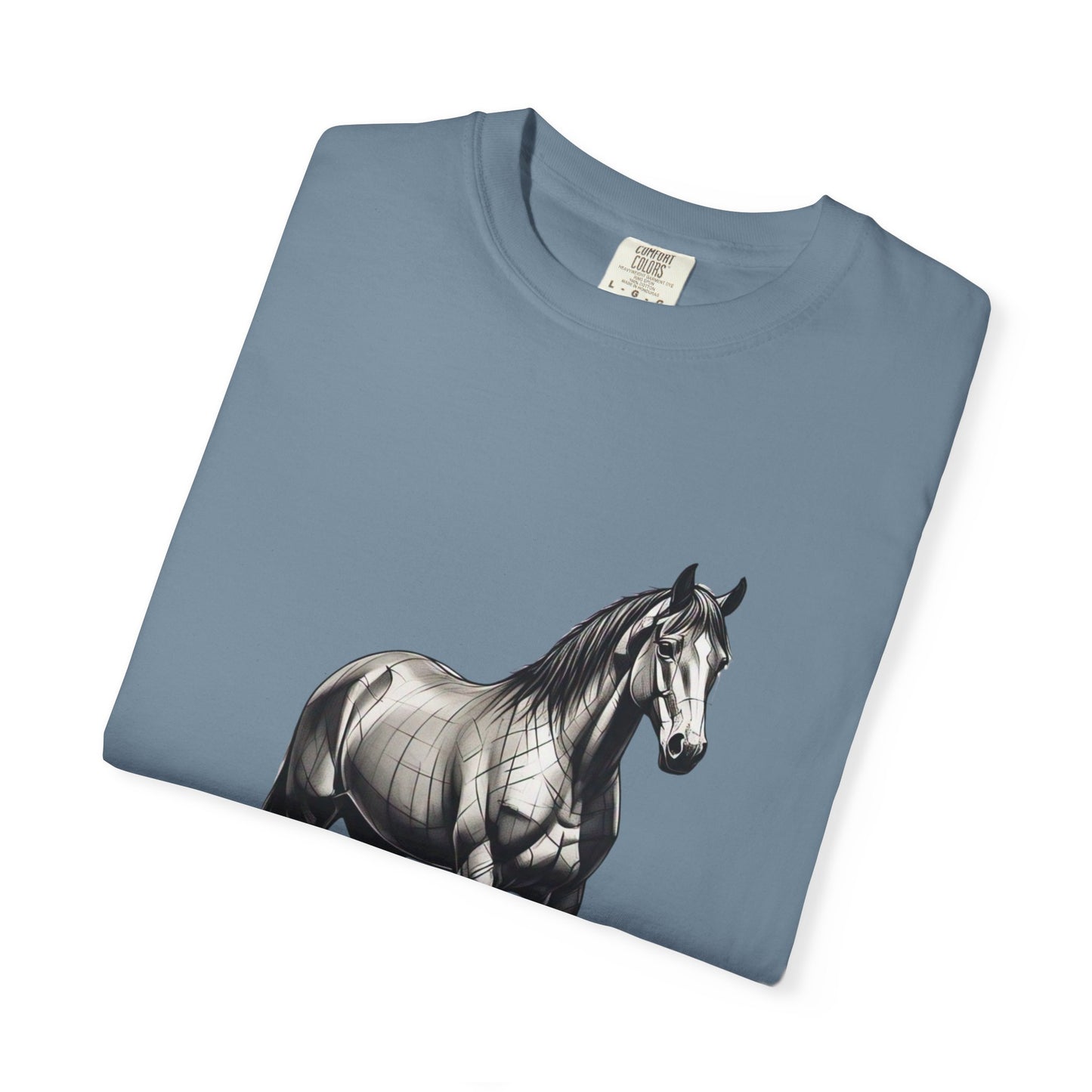 Equestrian Vibe Unisex Garment-Dyed T-Shirt - Horse Design