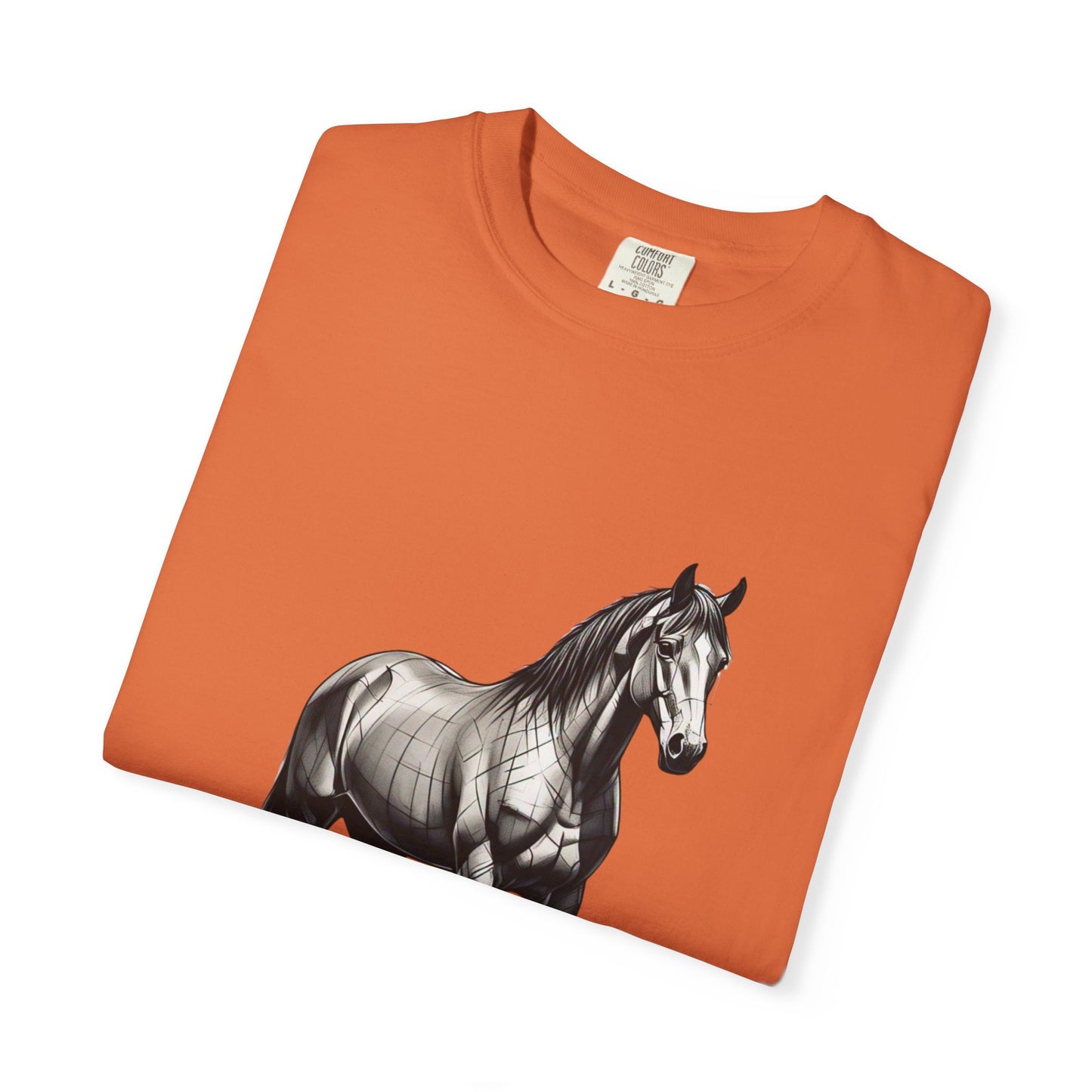 Equestrian Vibe Unisex Garment-Dyed T-Shirt - Horse Design