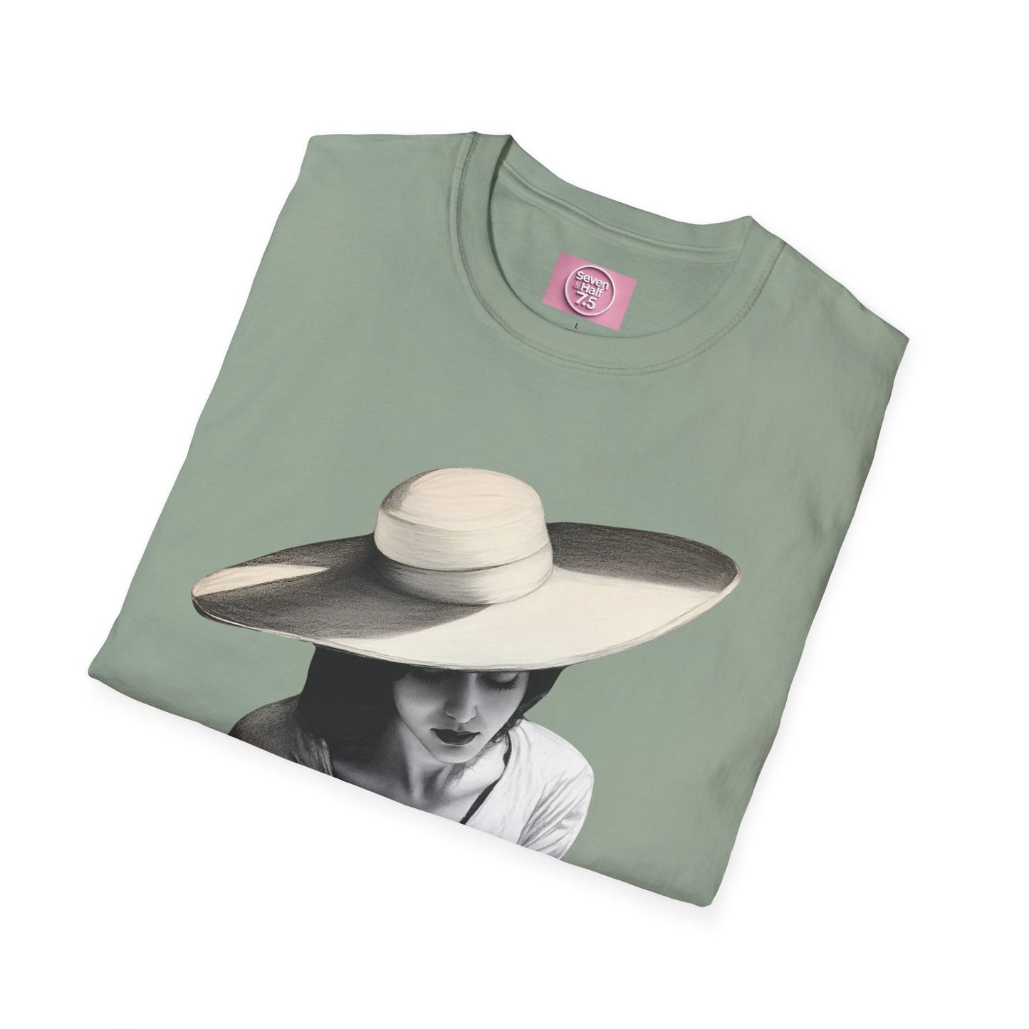 Artistic Women's Softstyle T-Shirt - Charcoal art Design